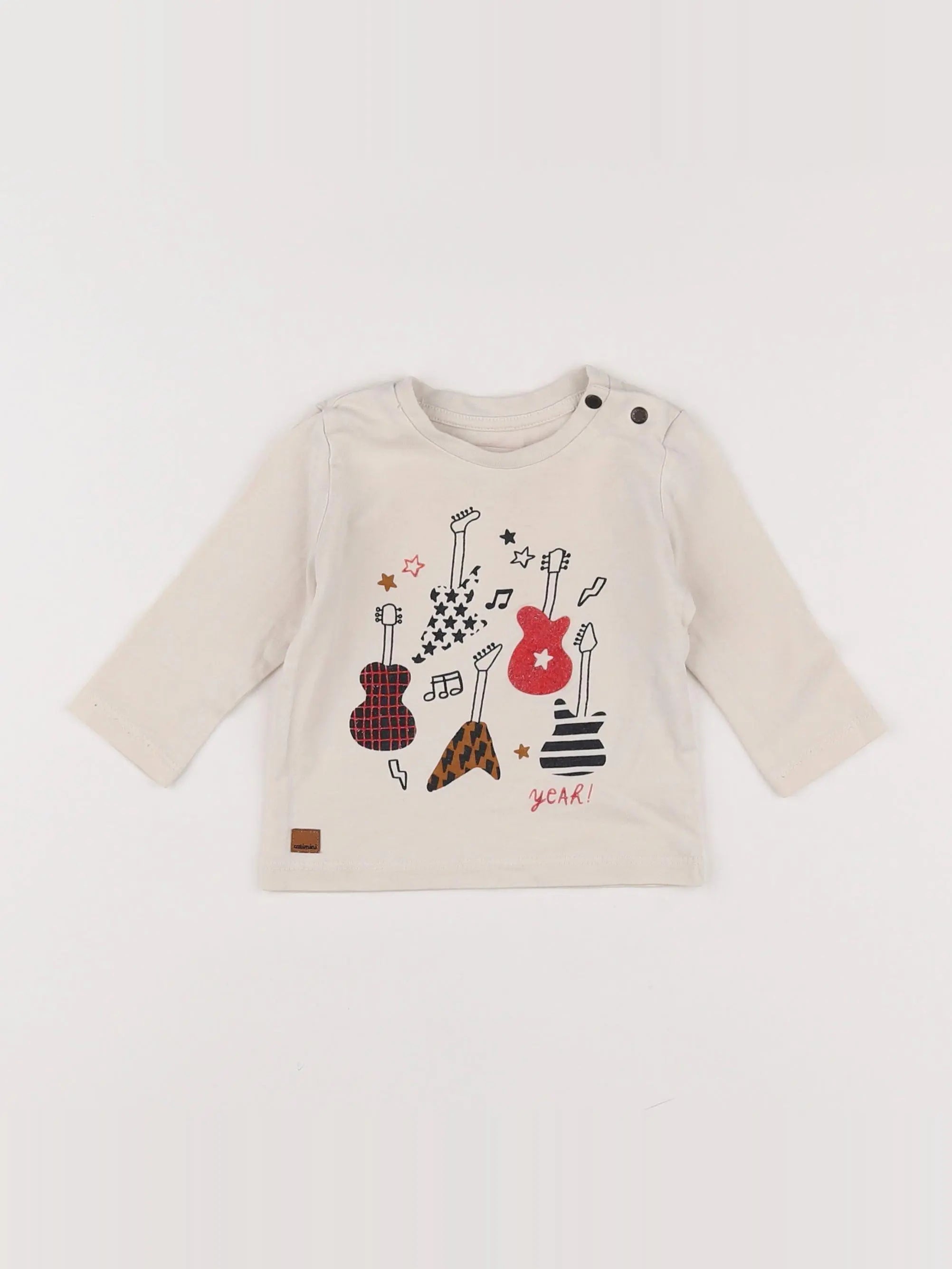 Catimini - tee-shirt beige - 6 mois