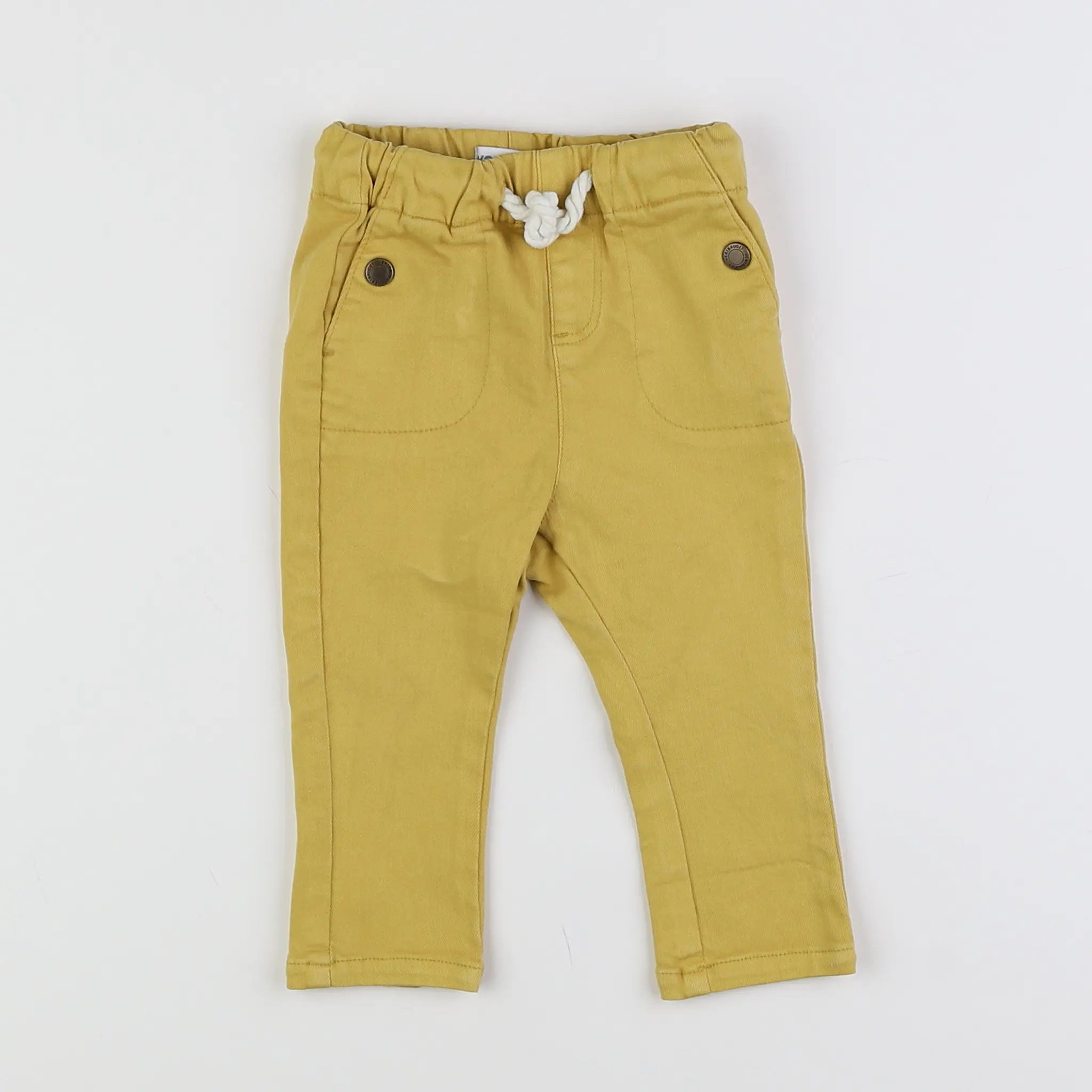 Vertbaudet - pantalon jaune - 6 mois