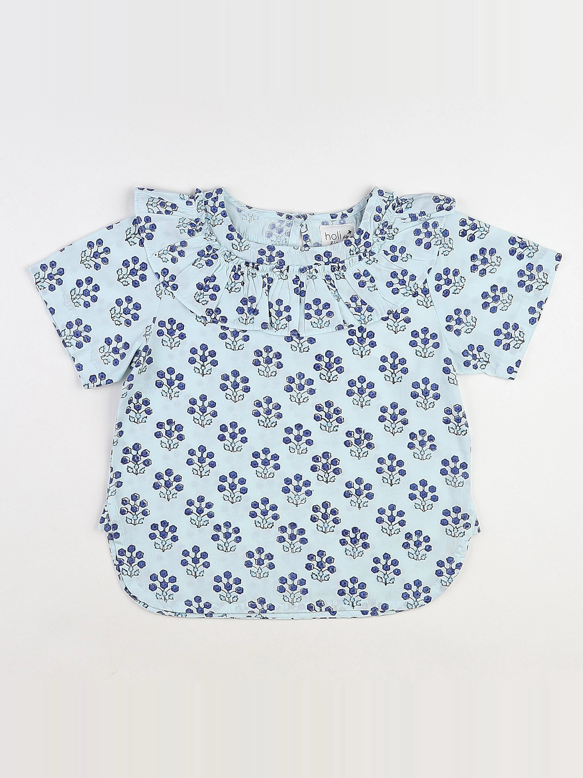 Holi & Love - blouse n°2 bleu (neuf) - 8/9 ans