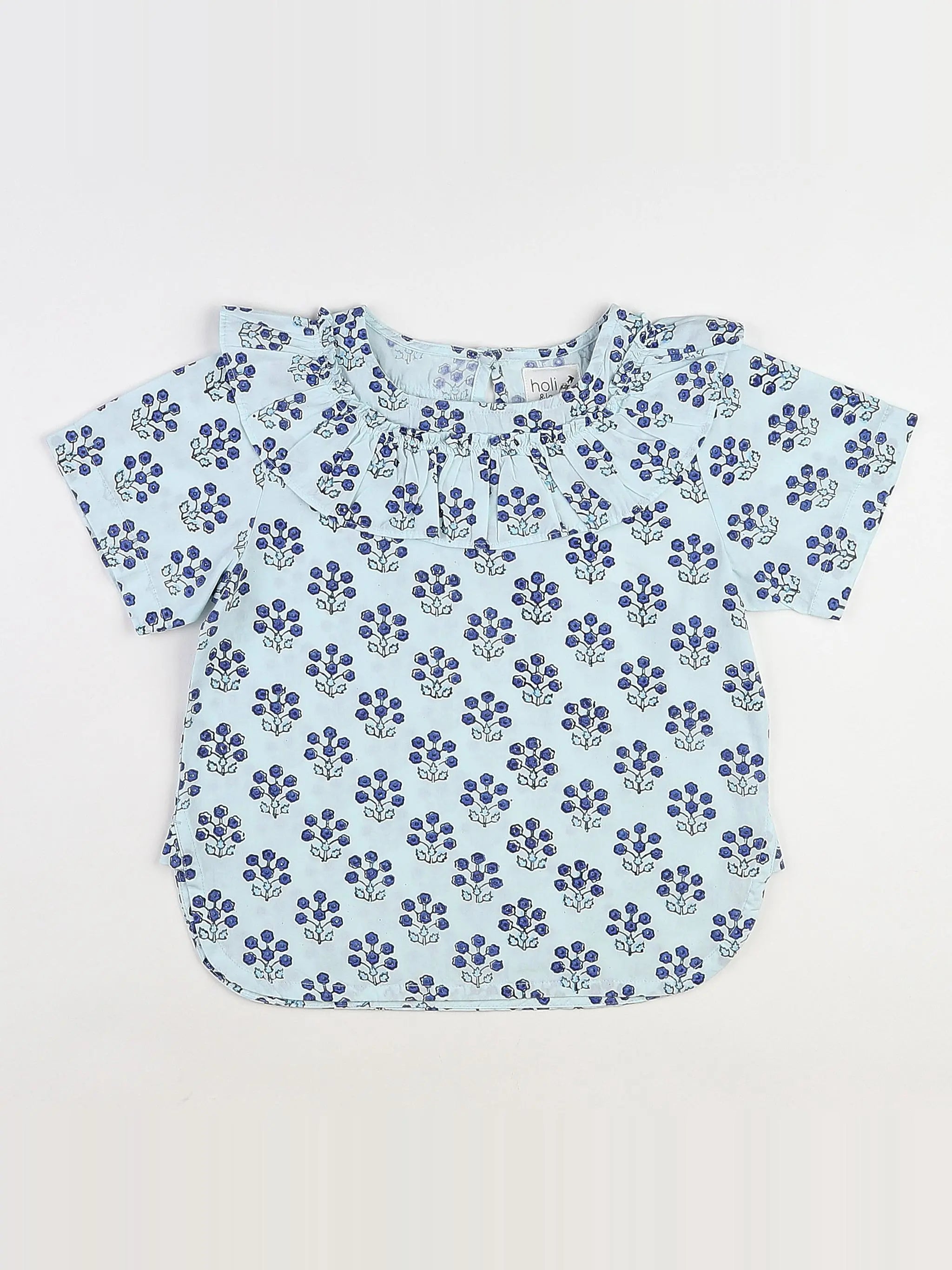 Holi & Love - blouse n°2 bleu (neuf) - 8/9 ans