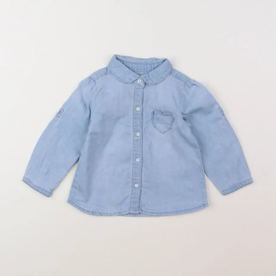 Vertbaudet - chemise bleu - 18 mois