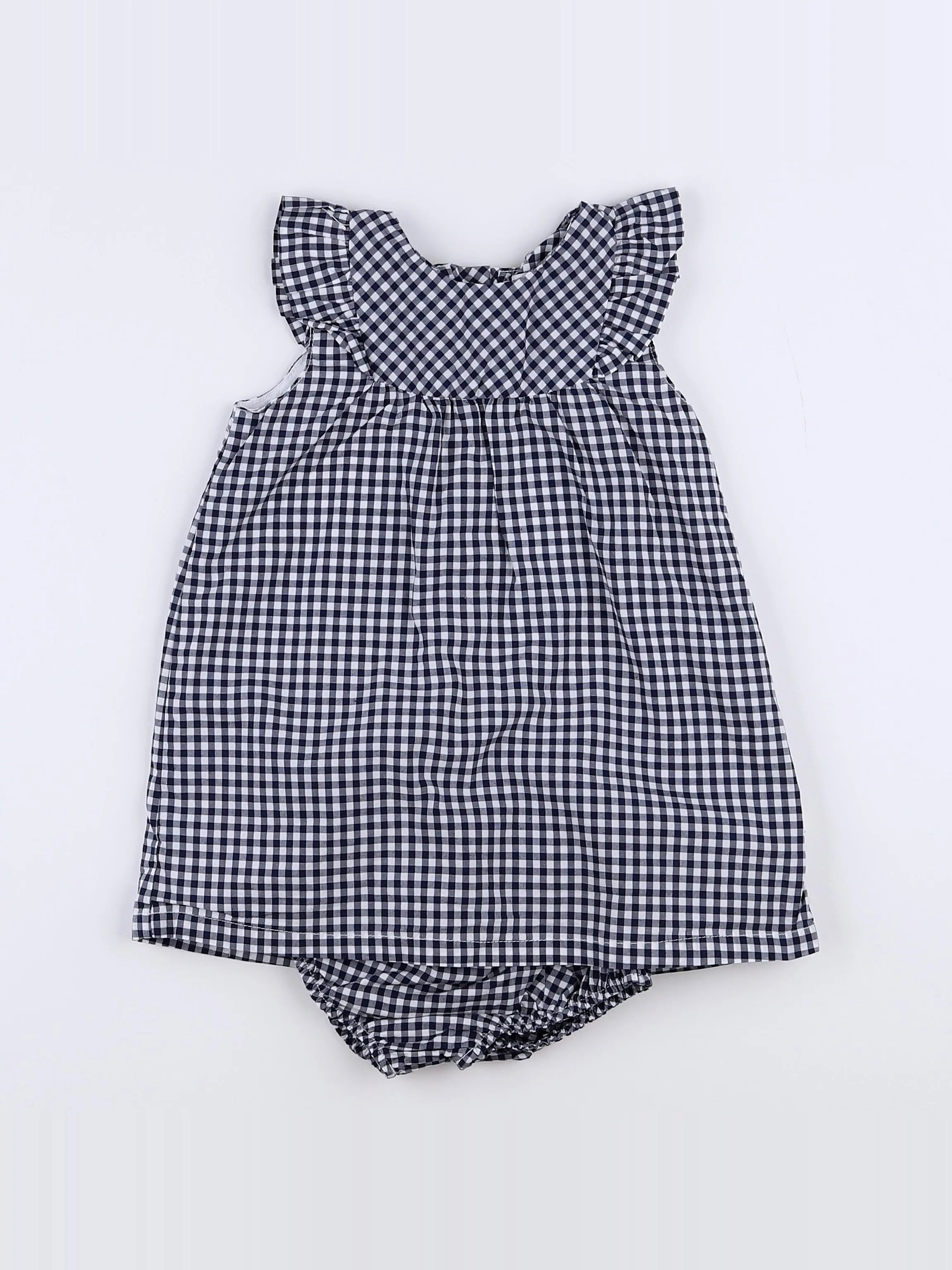 Cadet Rousselle - robe blanc, bleu - 12 mois