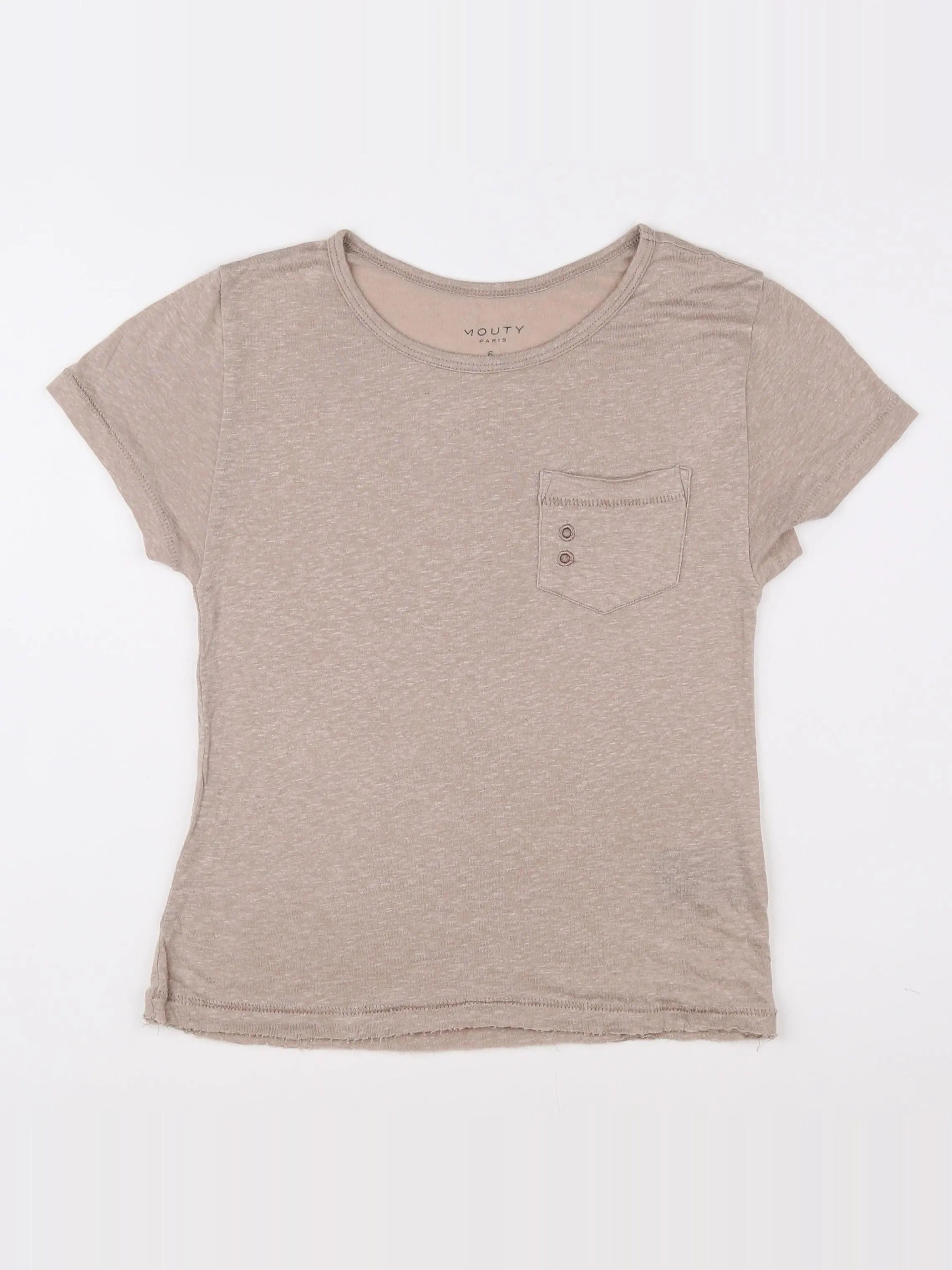 Mouty - tee-shirt beige - 6 ans