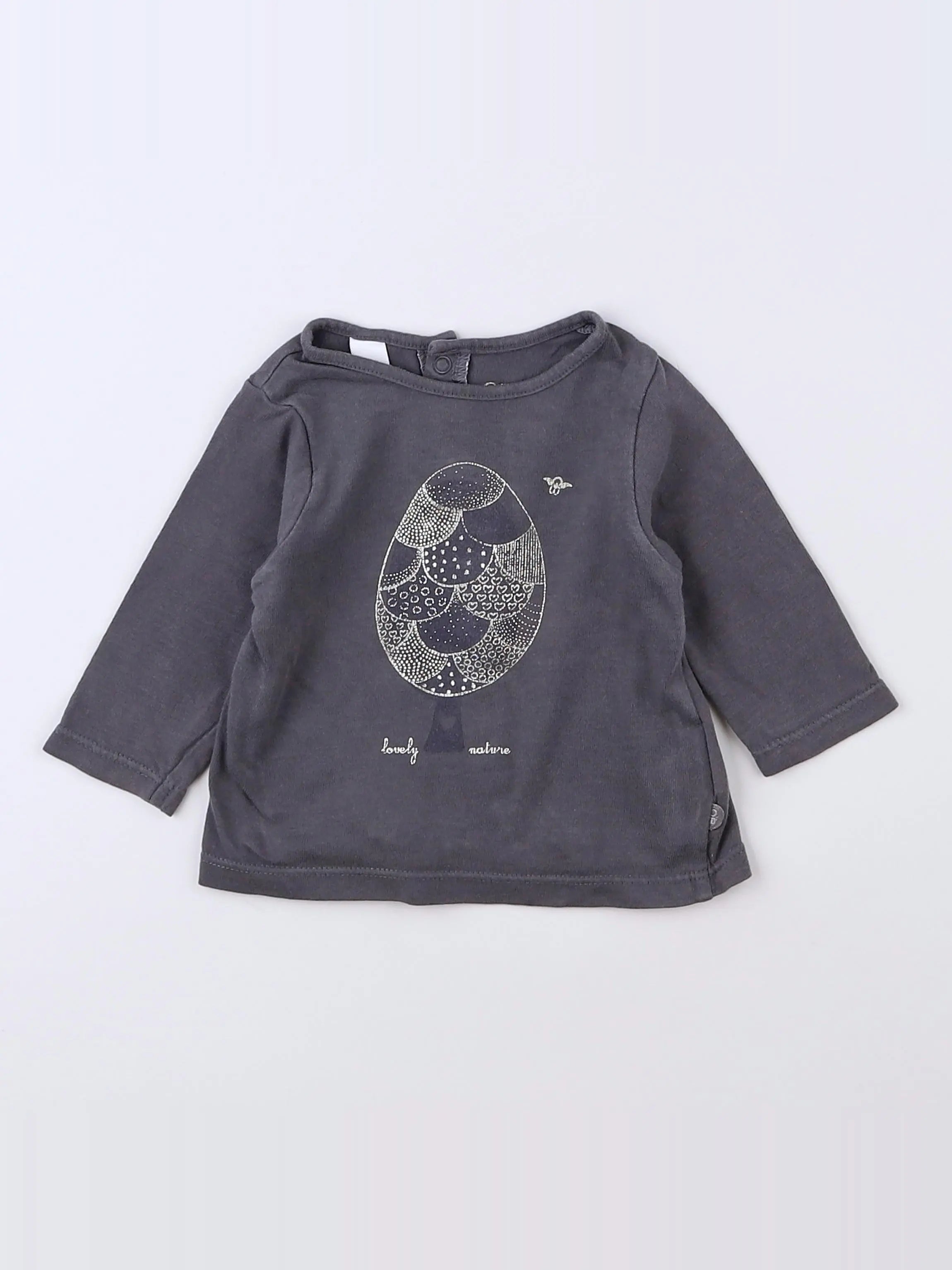 Zara - tee-shirt gris - 3 mois