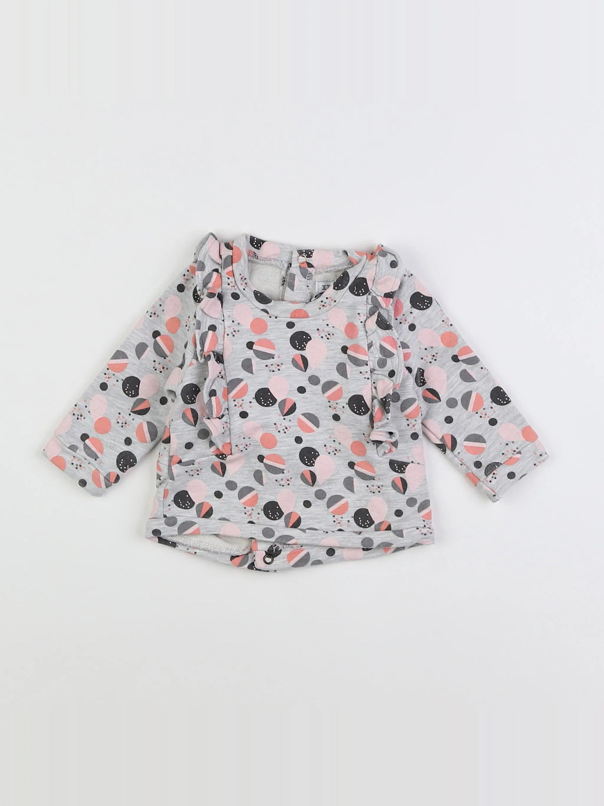 IKKS - sweat gris - 3 mois