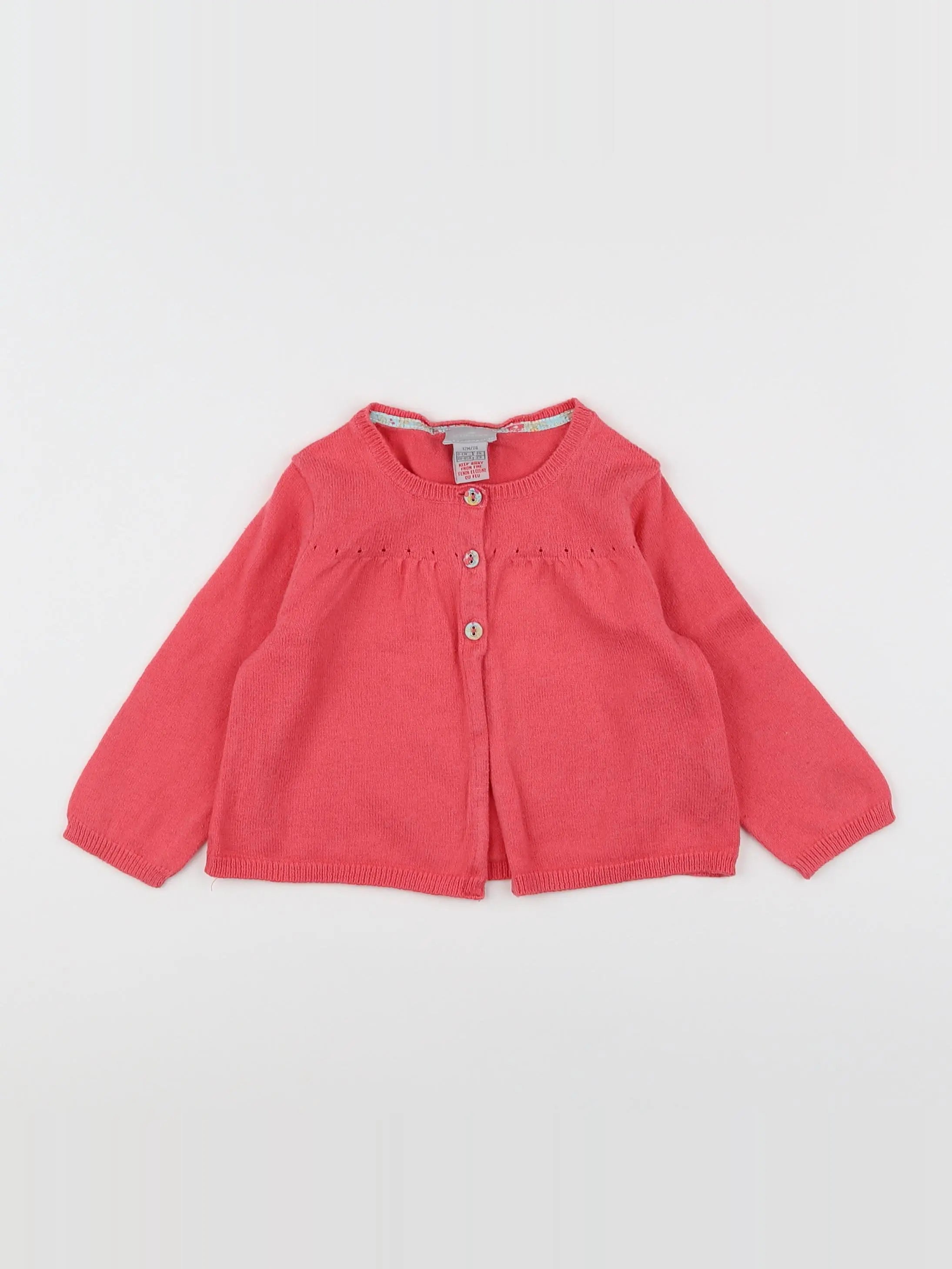 Cyrillus - gilet rose - 12 mois