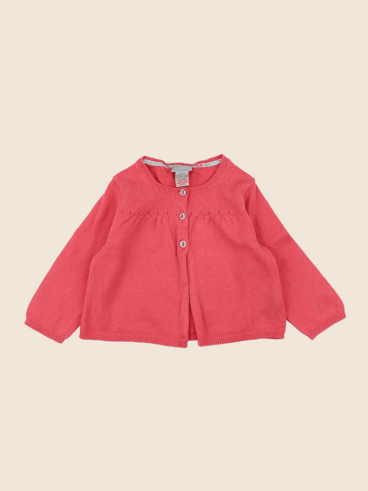 Cyrillus - gilet rose - 12 mois