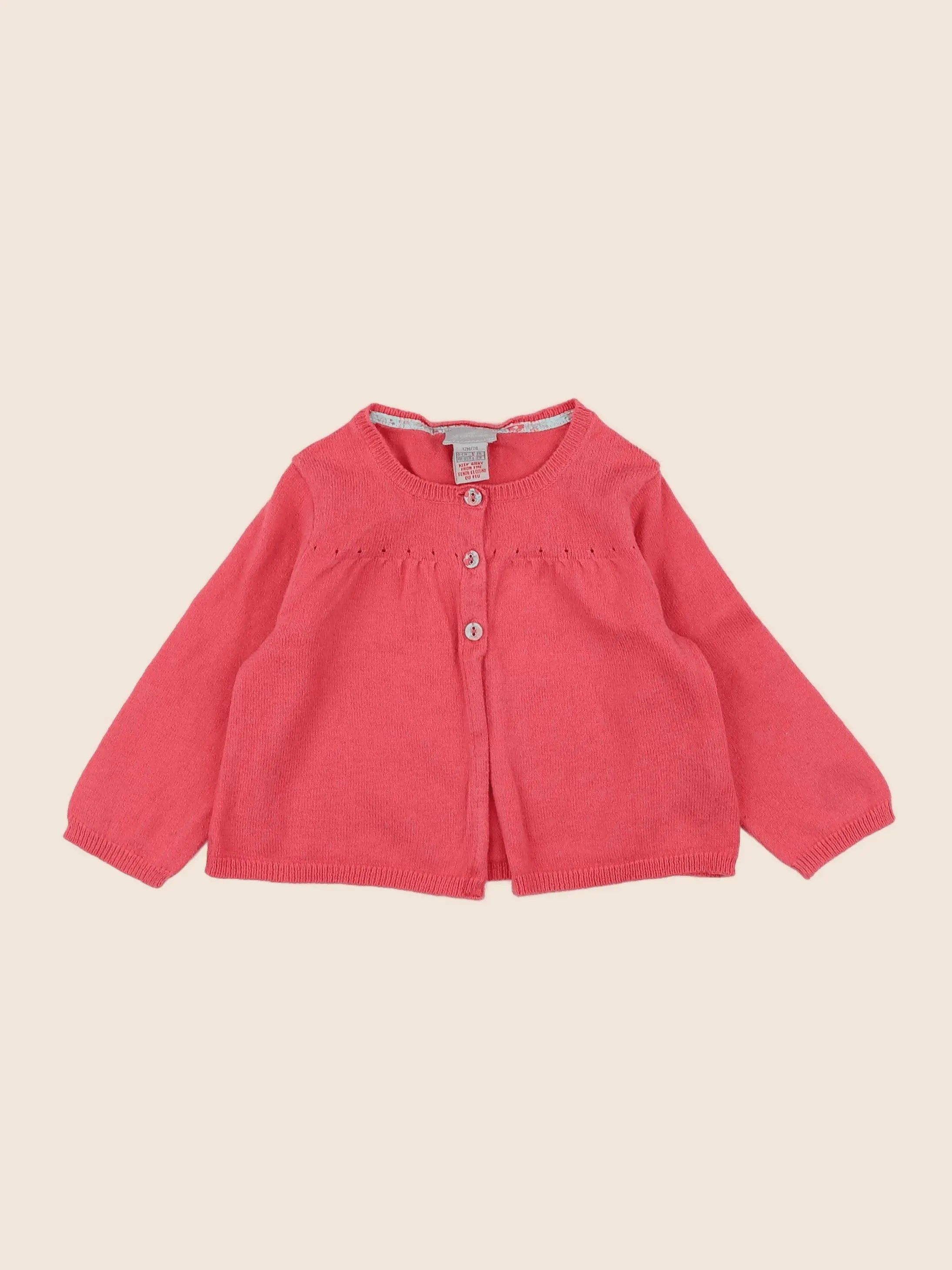 Cyrillus - gilet rose - 12 mois