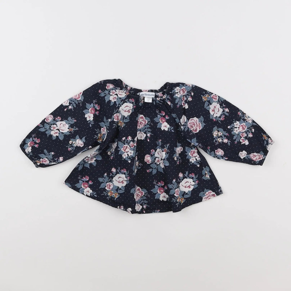 Vertbaudet - blouse bleu - 6 mois