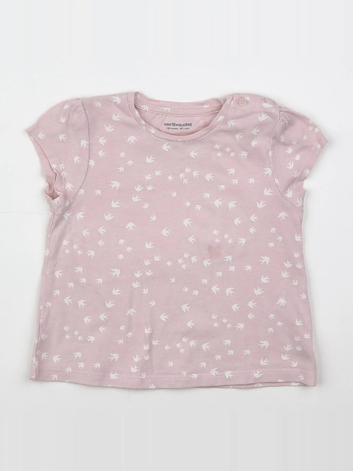 Vertbaudet - tee-shirt rose - 18 mois