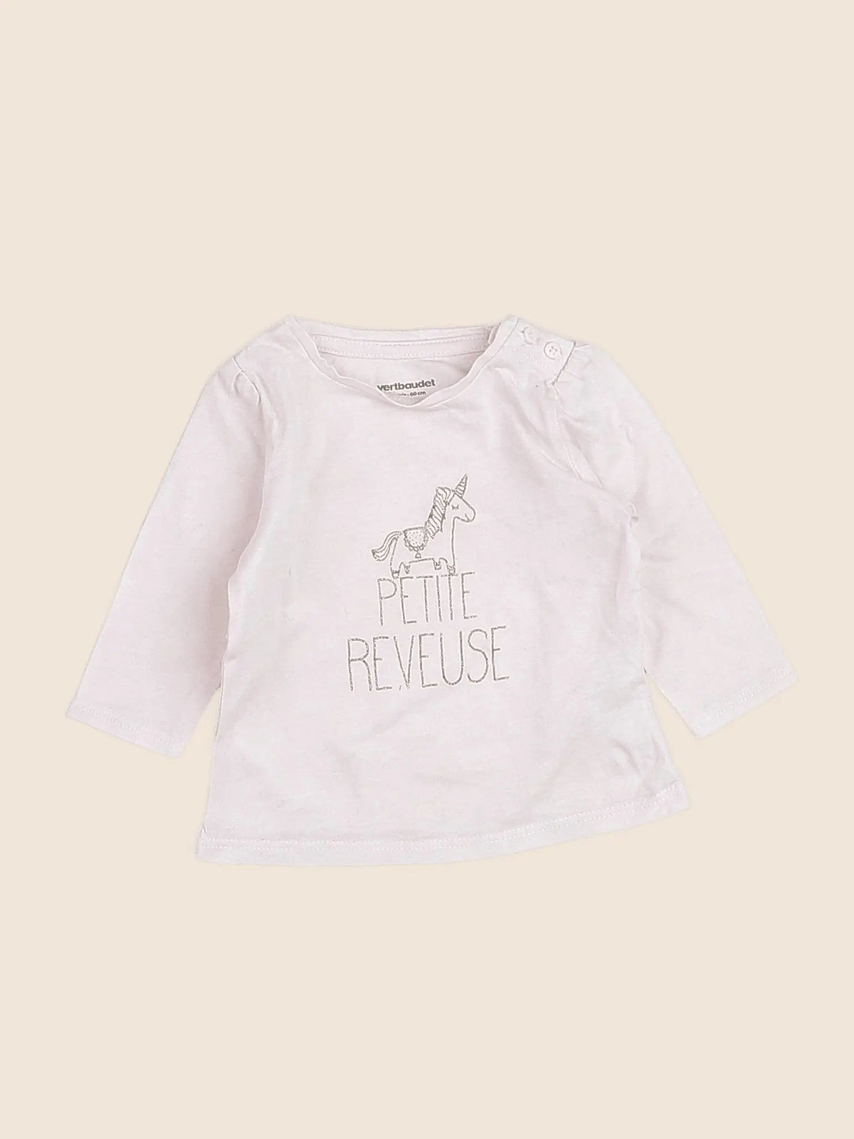 Vertbaudet - tee-shirt rose - 3 mois