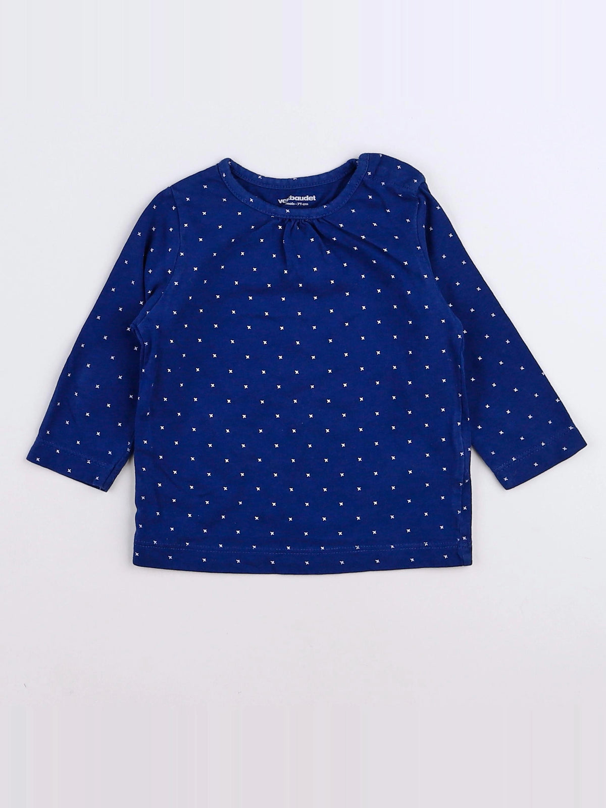Vertbaudet - tee-shirt bleu - 9 mois