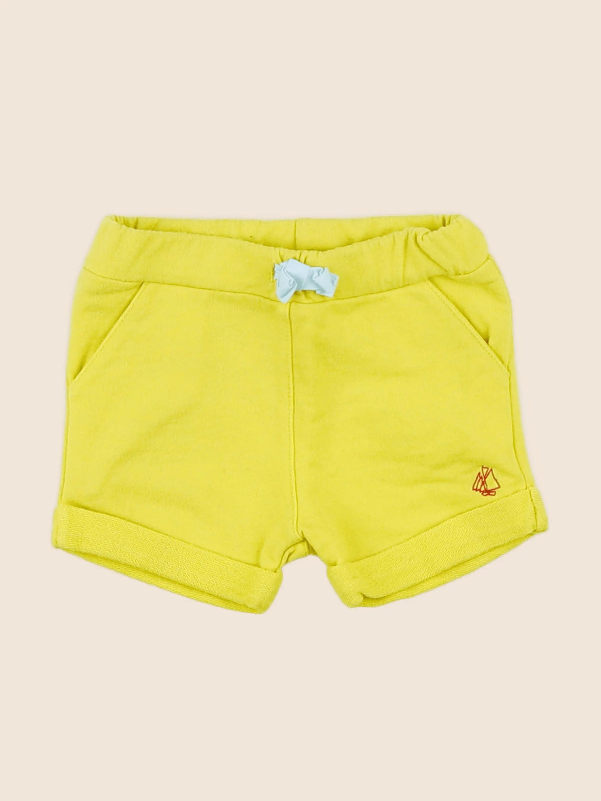 Petit Bateau - short jaune - 3 mois