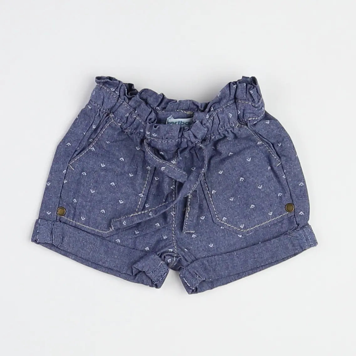 Vertbaudet - short bleu - 3 mois
