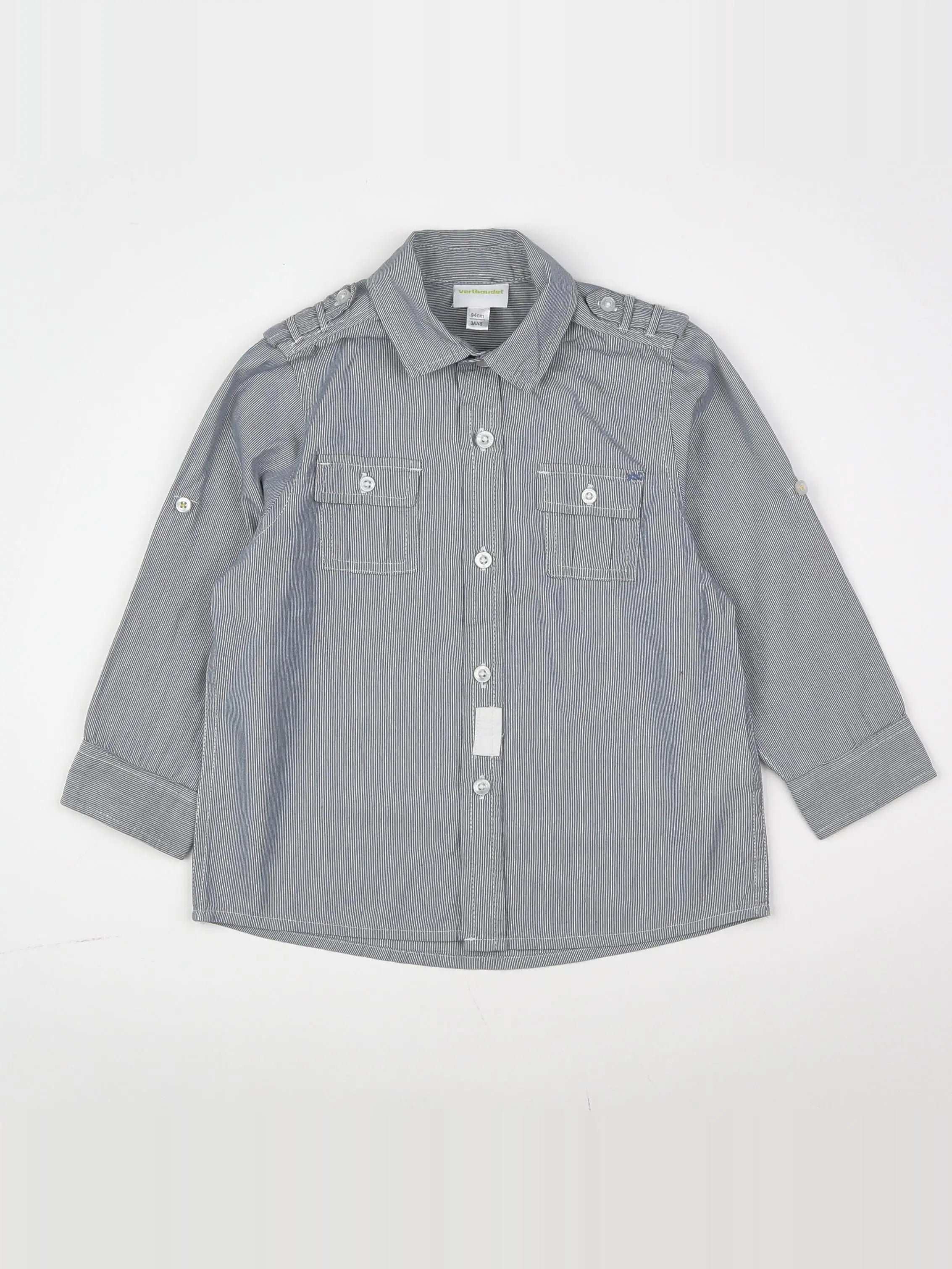Vertbaudet - chemise gris - 3 ans