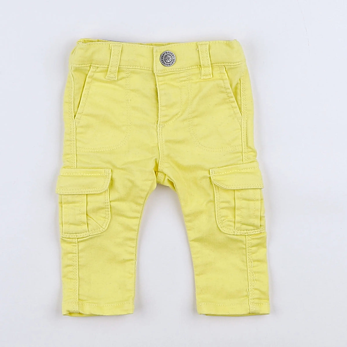Vertbaudet - pantalon jaune - 3 mois