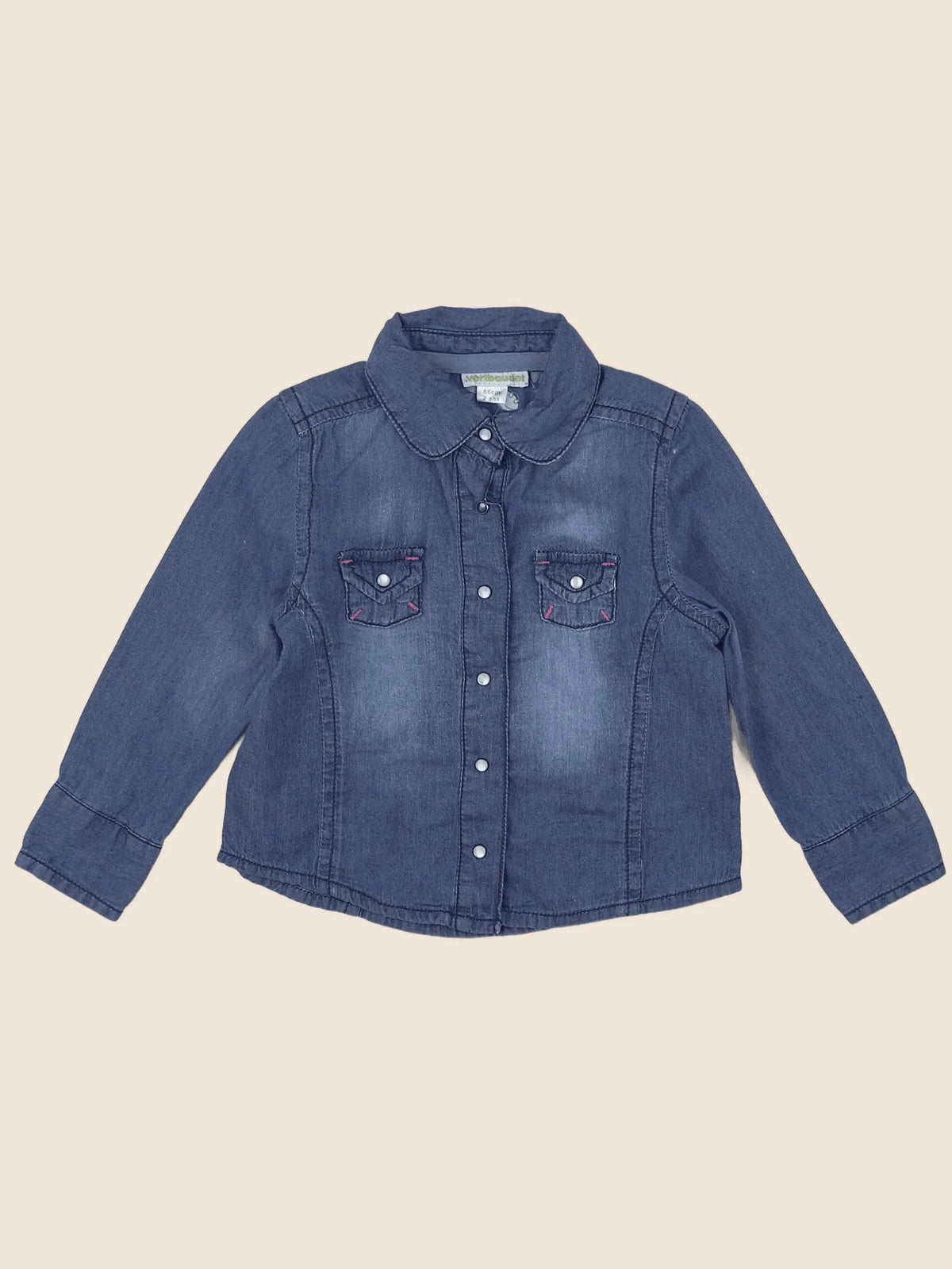 Vertbaudet - chemise bleu - 2 ans