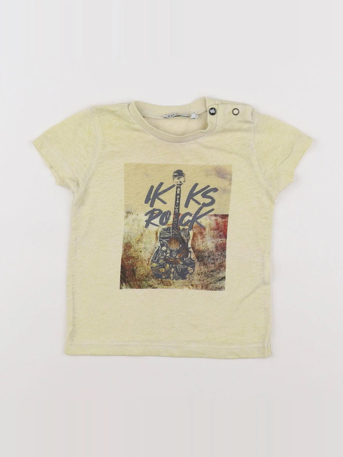 IKKS - tee-shirt jaune - 12 mois