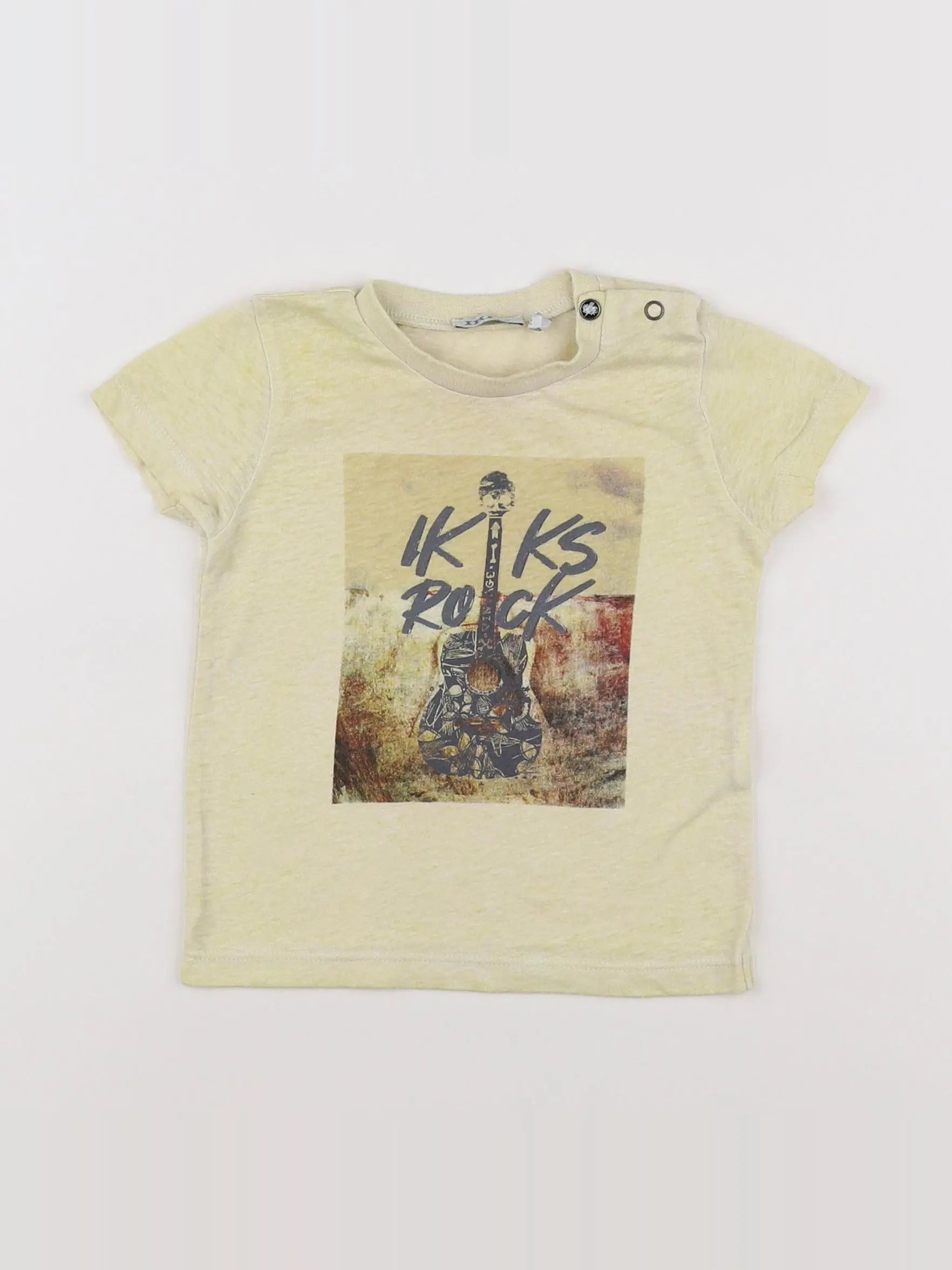 IKKS - tee-shirt jaune - 12 mois