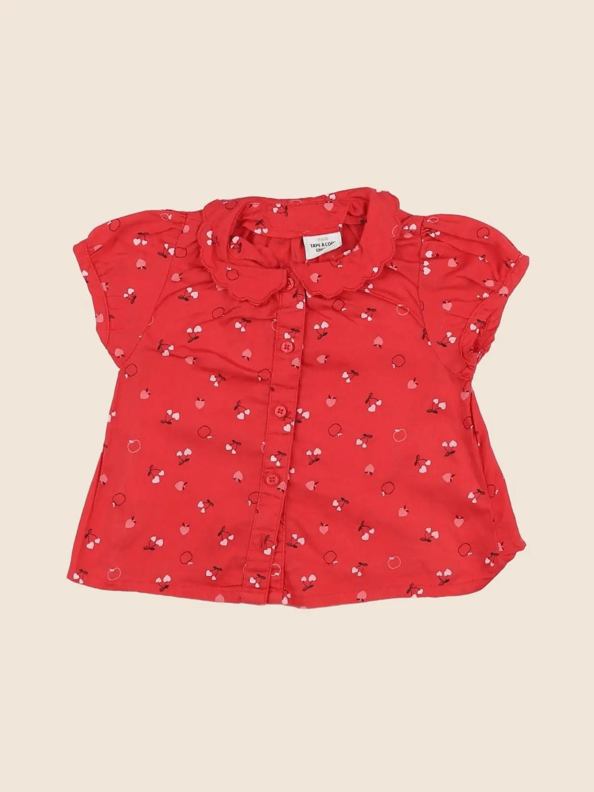 Tape à l'oeil - chemise rouge - 12 mois