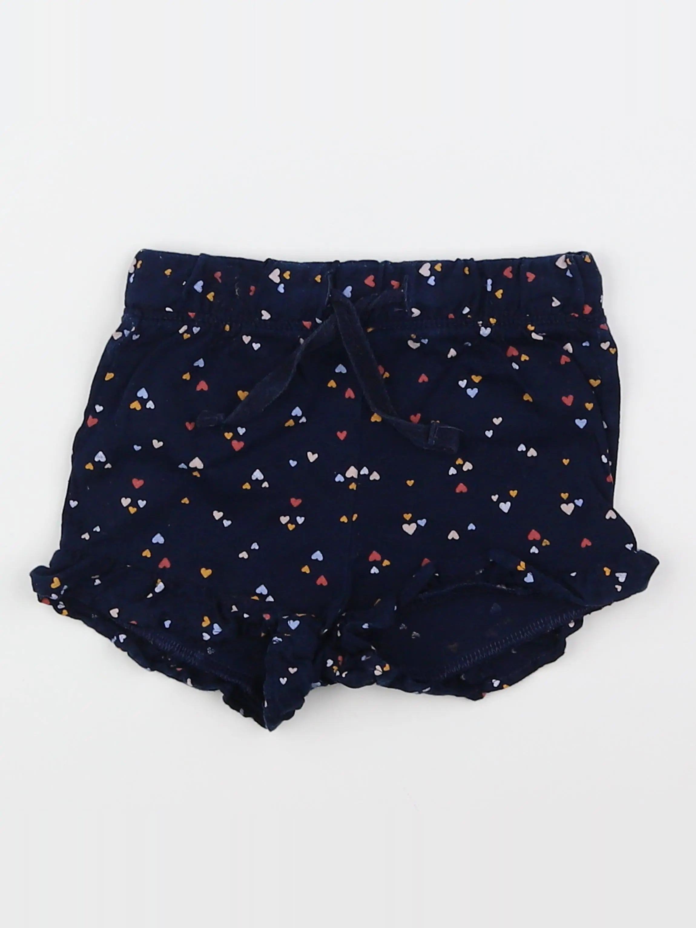 H&M - short bleu - 3/6 mois