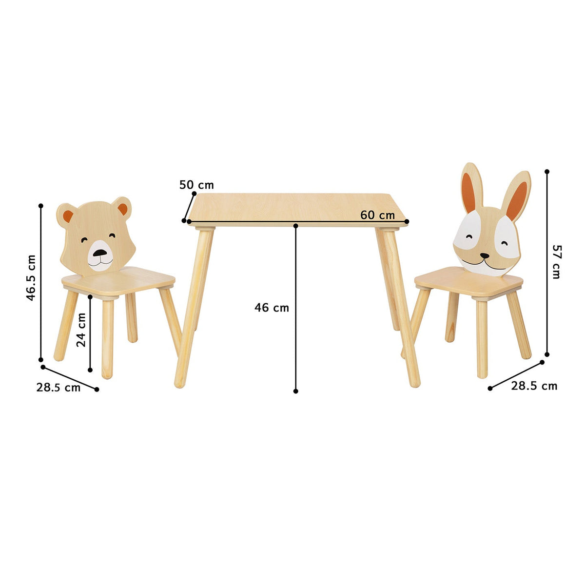 Ensemble de Deux Chaises et une Table Compacte