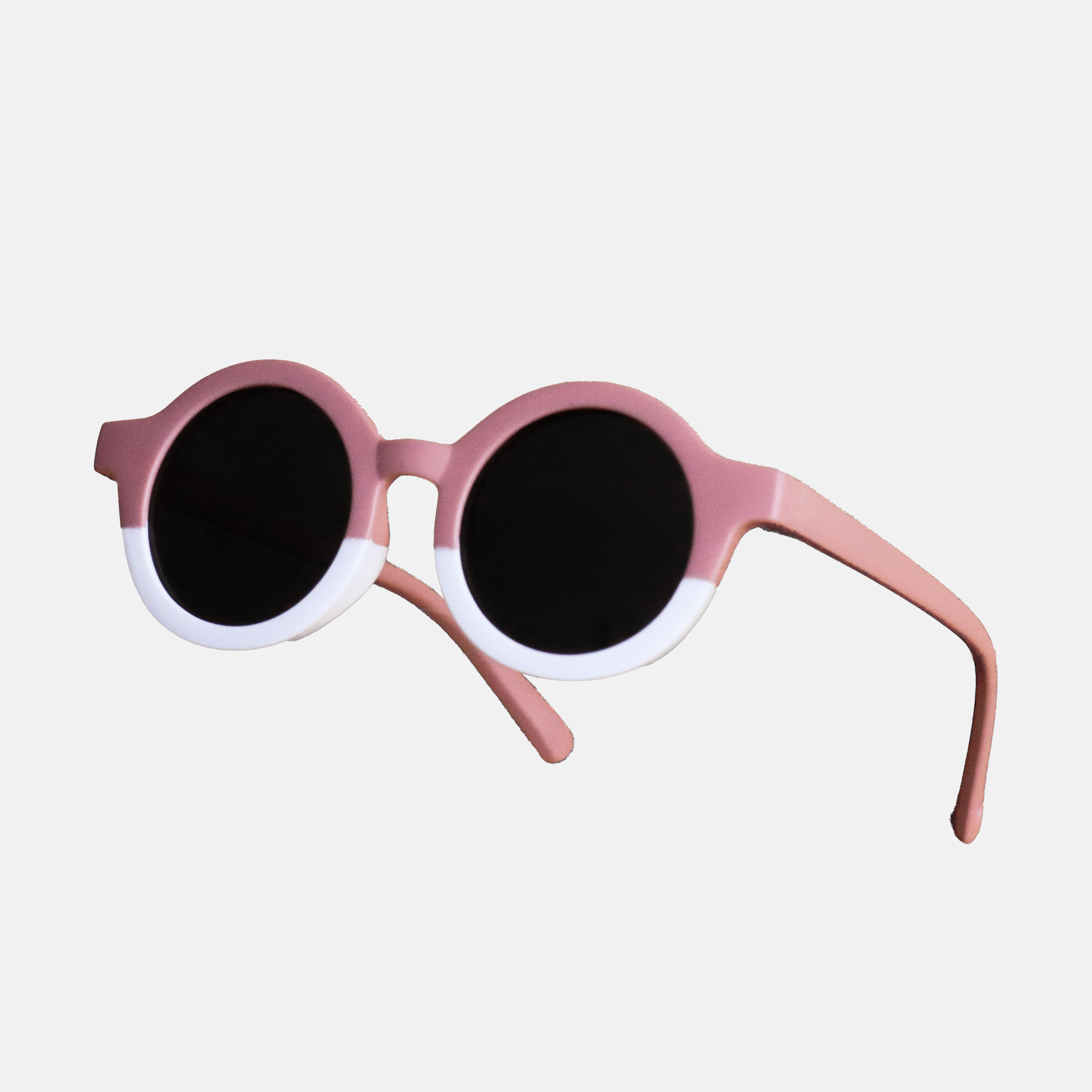 lunettes de soleil rose et blanche pour enfant protection catégorie 3