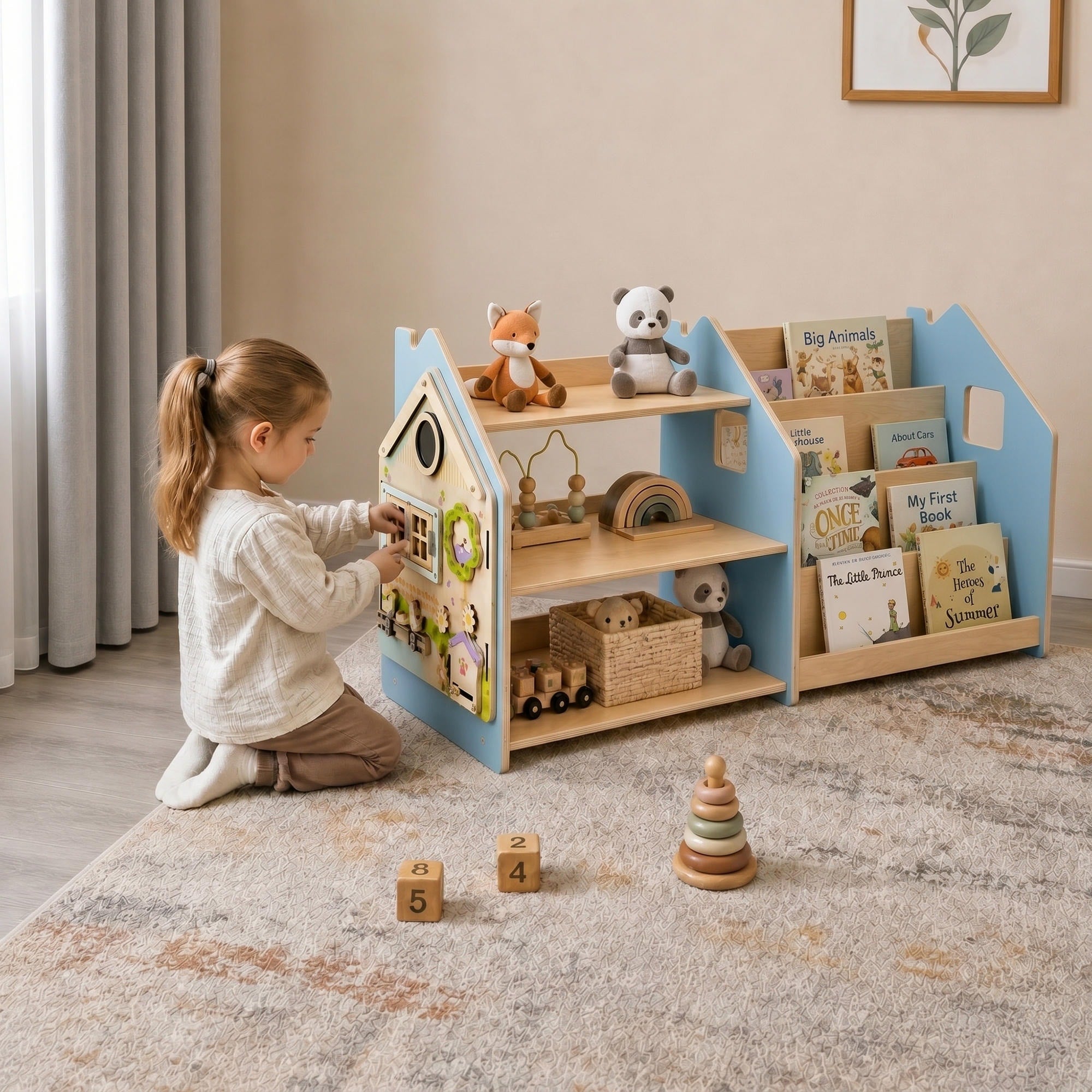 Ensemble - Bibliothèque enfant + Étagère à jouets - édition limitée