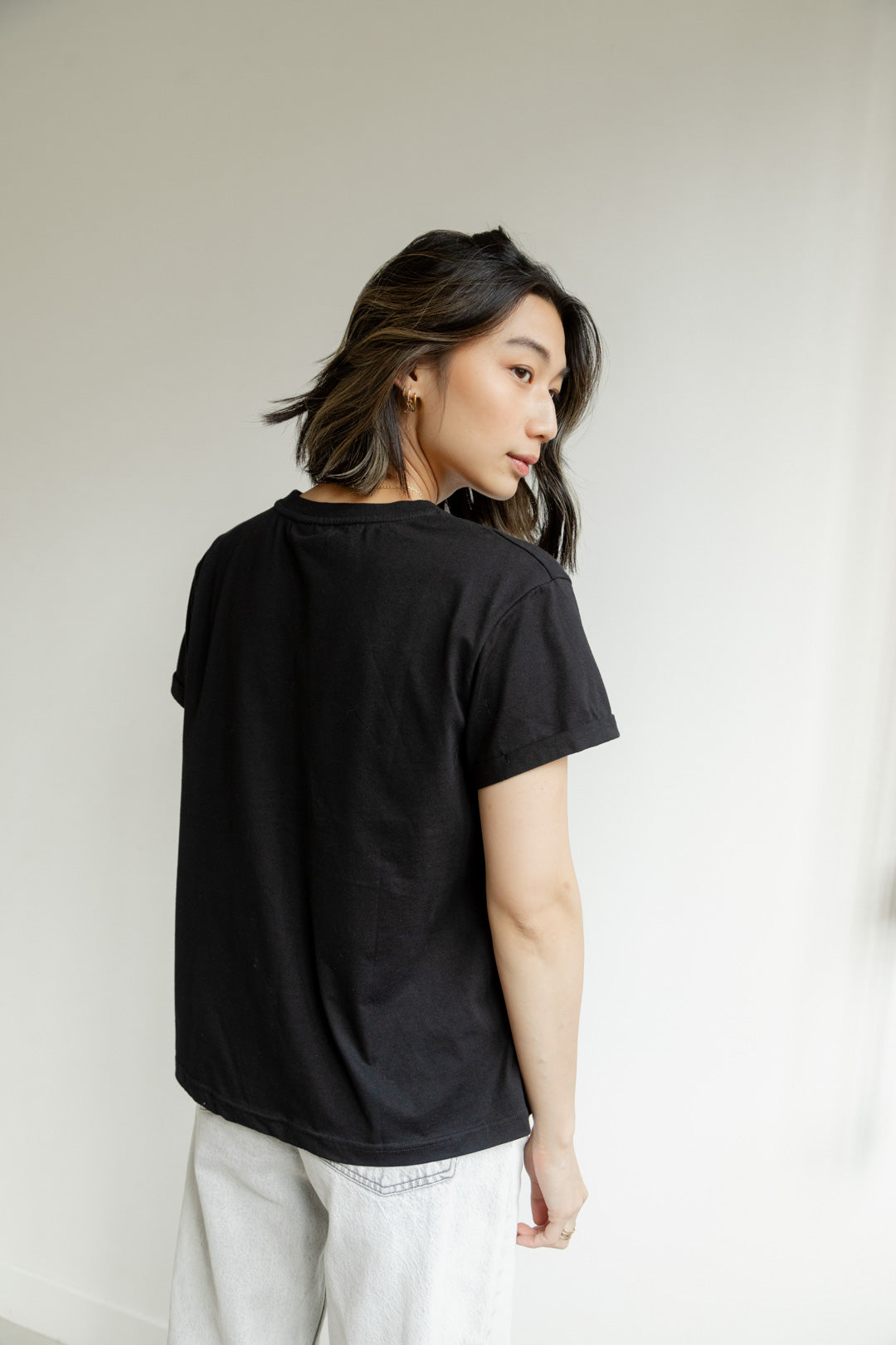 CAMISETA DE LACTANCIA AËL Negra