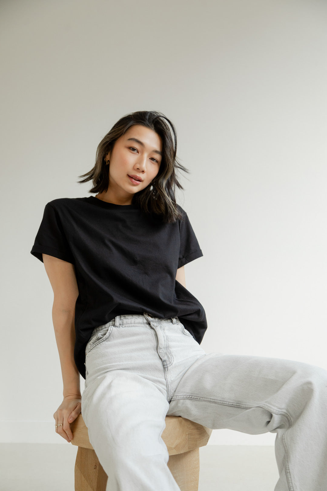 CAMISETA DE LACTANCIA AËL Negra