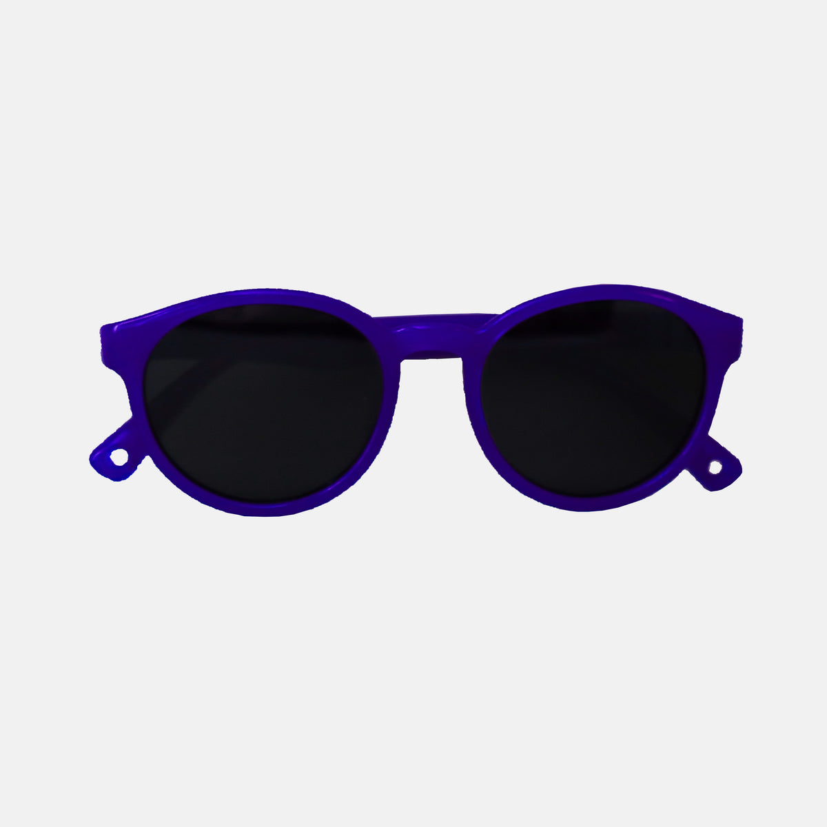 Paire de lunettes de soleil bébé catégorie 4, monture en TPEE sans vis FLEX de couleur bleu électrique