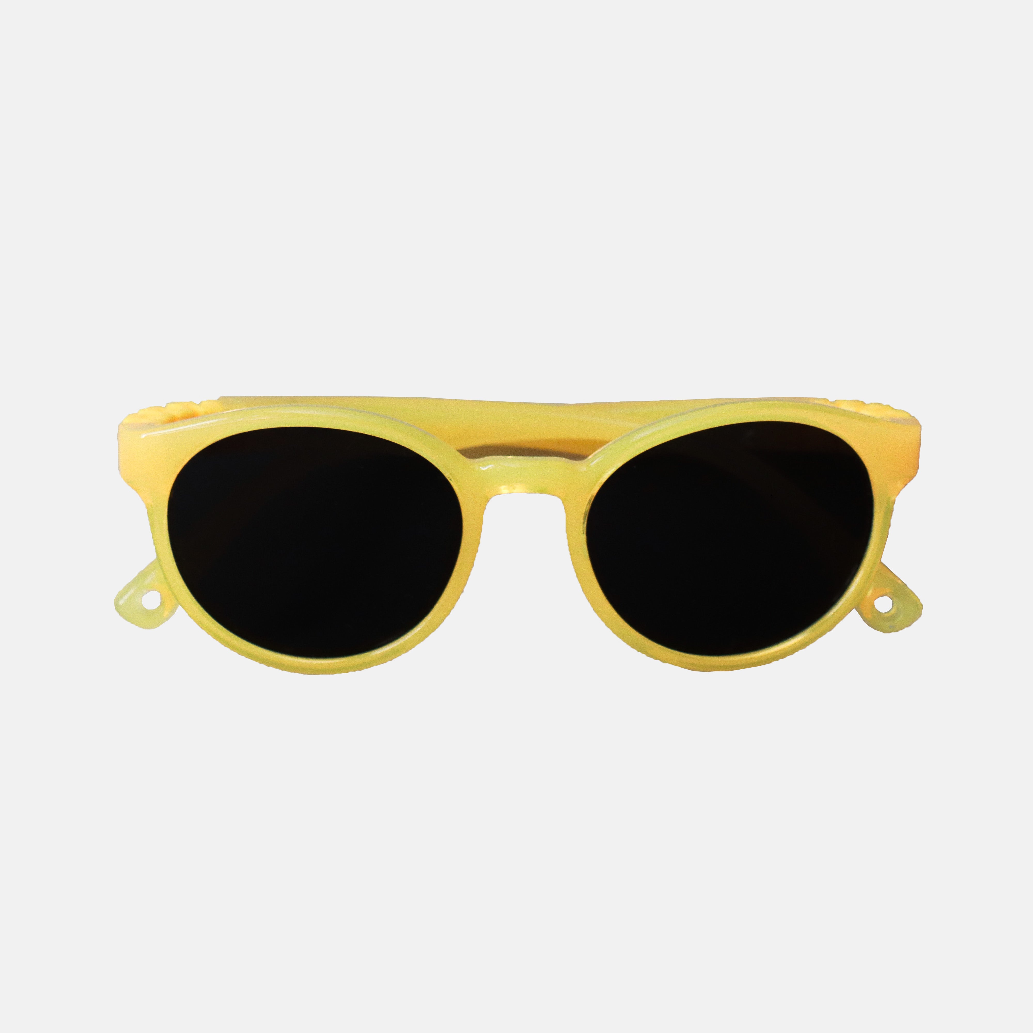 Paire de lunettes de soleil bébé catégorie 4 FLEX, avec monture en TPEE sans vis jaune éléctrique