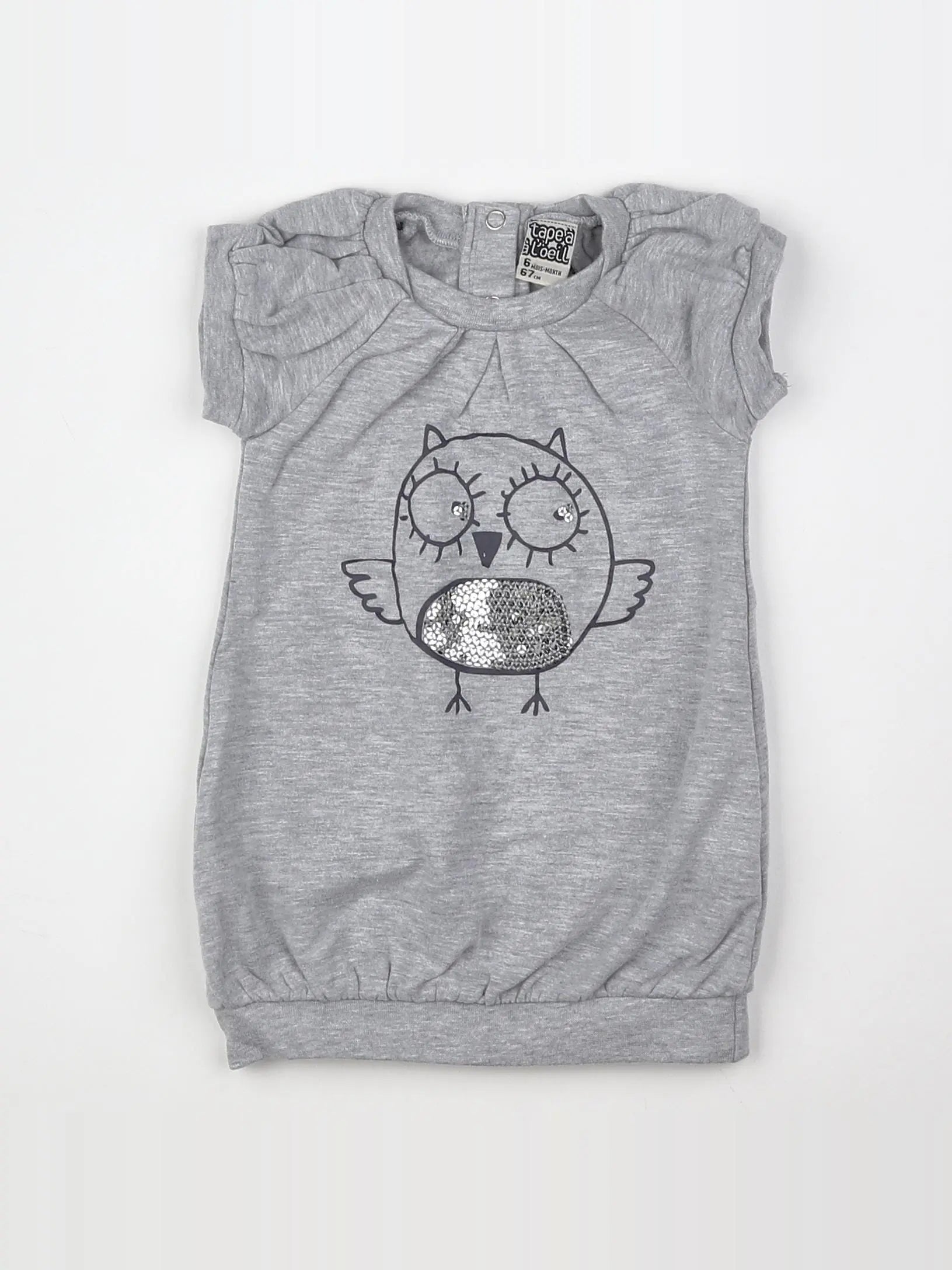 Tape à l'oeil - robe gris - 6 mois