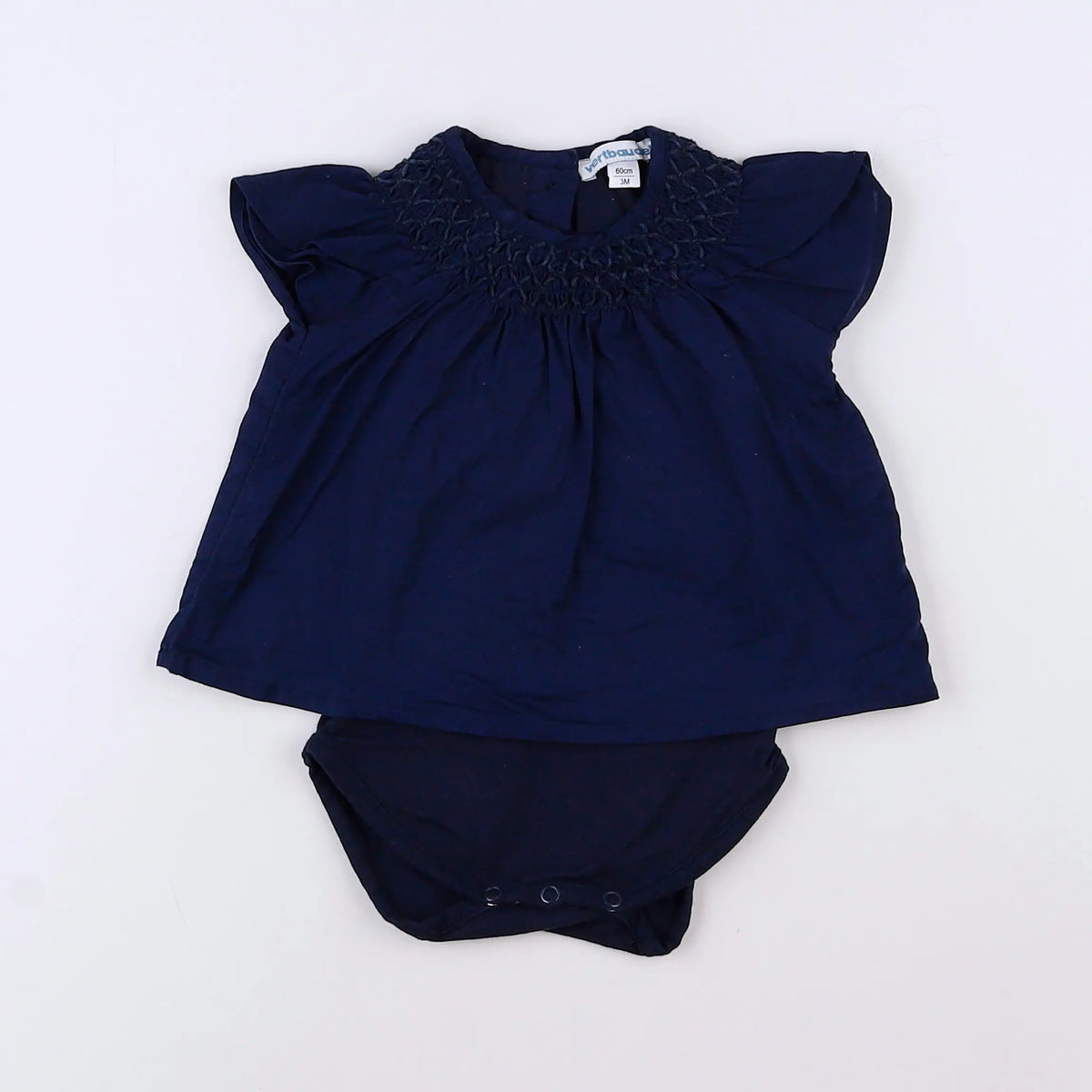 Vertbaudet - body vetement bleu - 3 mois