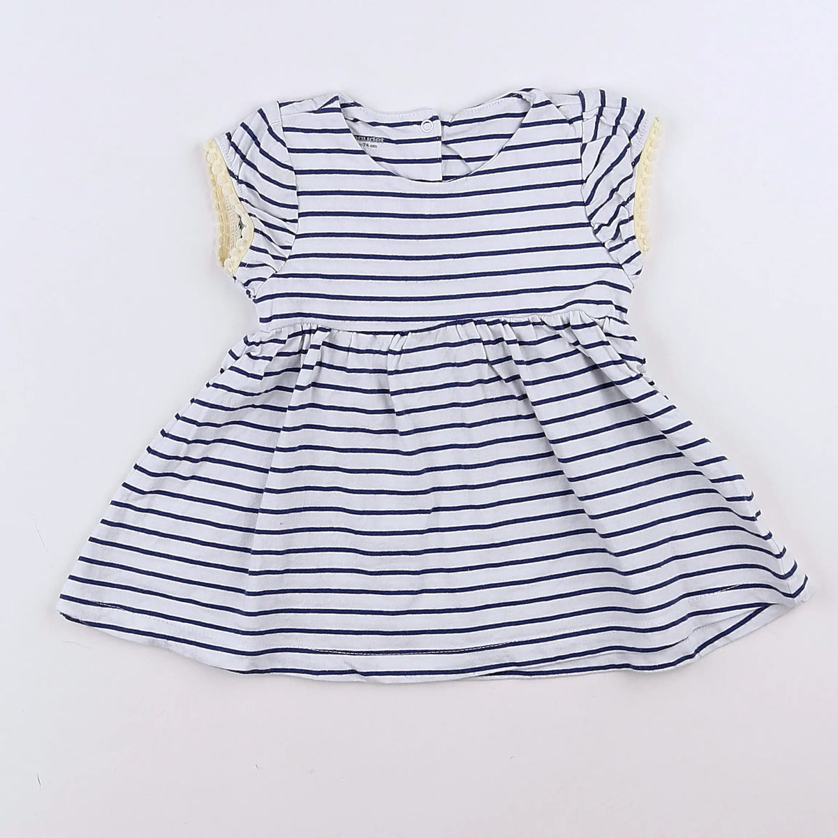 Vertbaudet - robe blanc, bleu - 12 mois