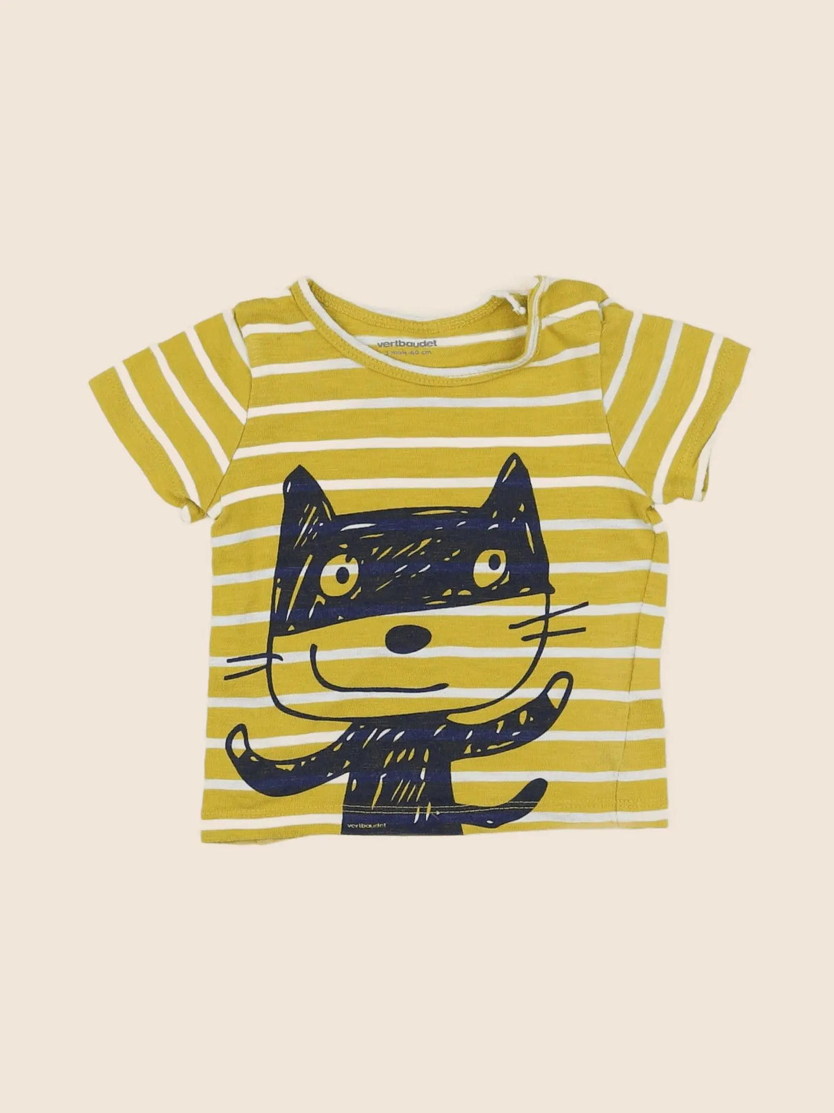 Vertbaudet - tee-shirt jaune - 3 mois