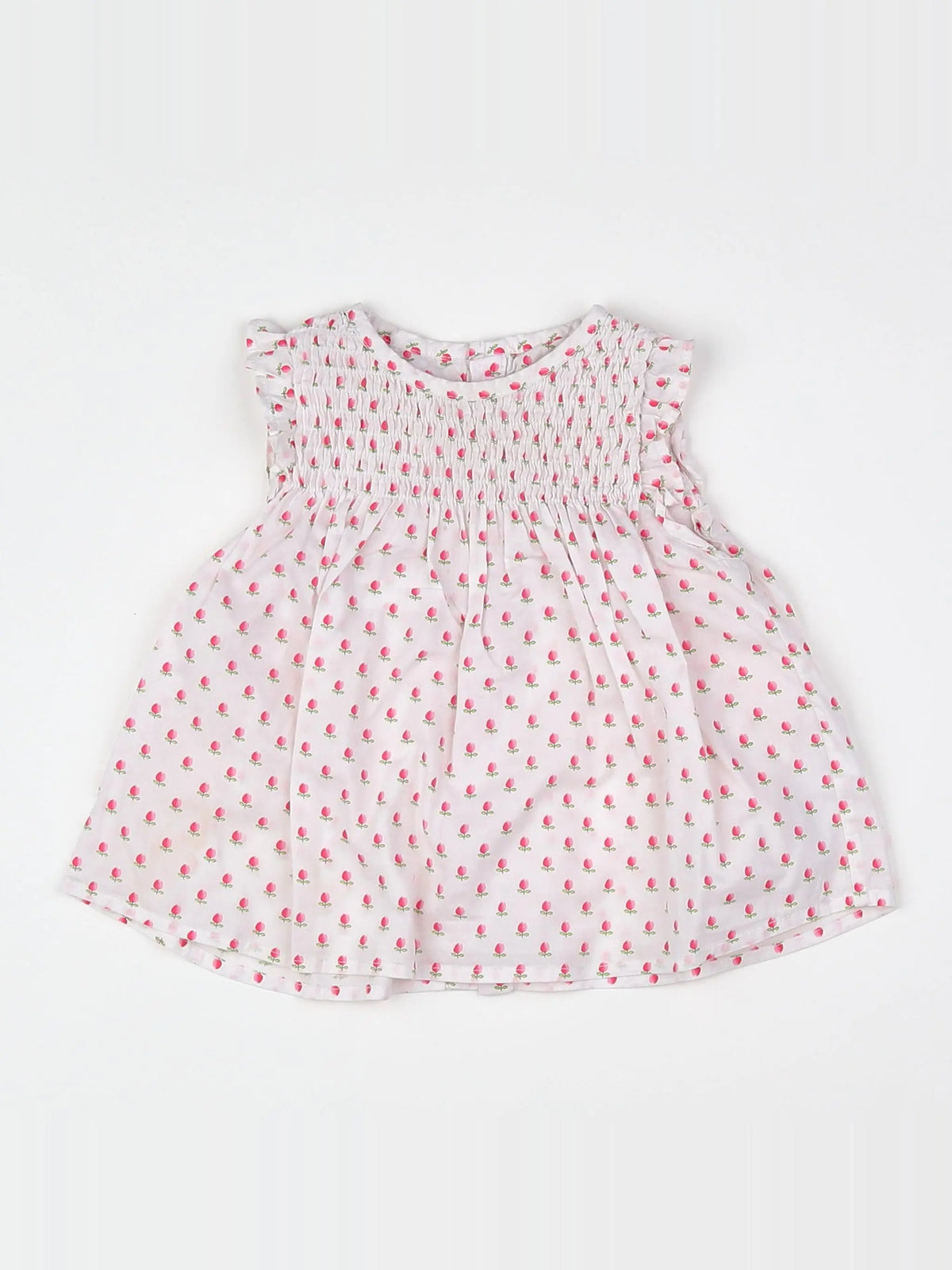 Jacadi - blouse blanc, rose - 12 mois