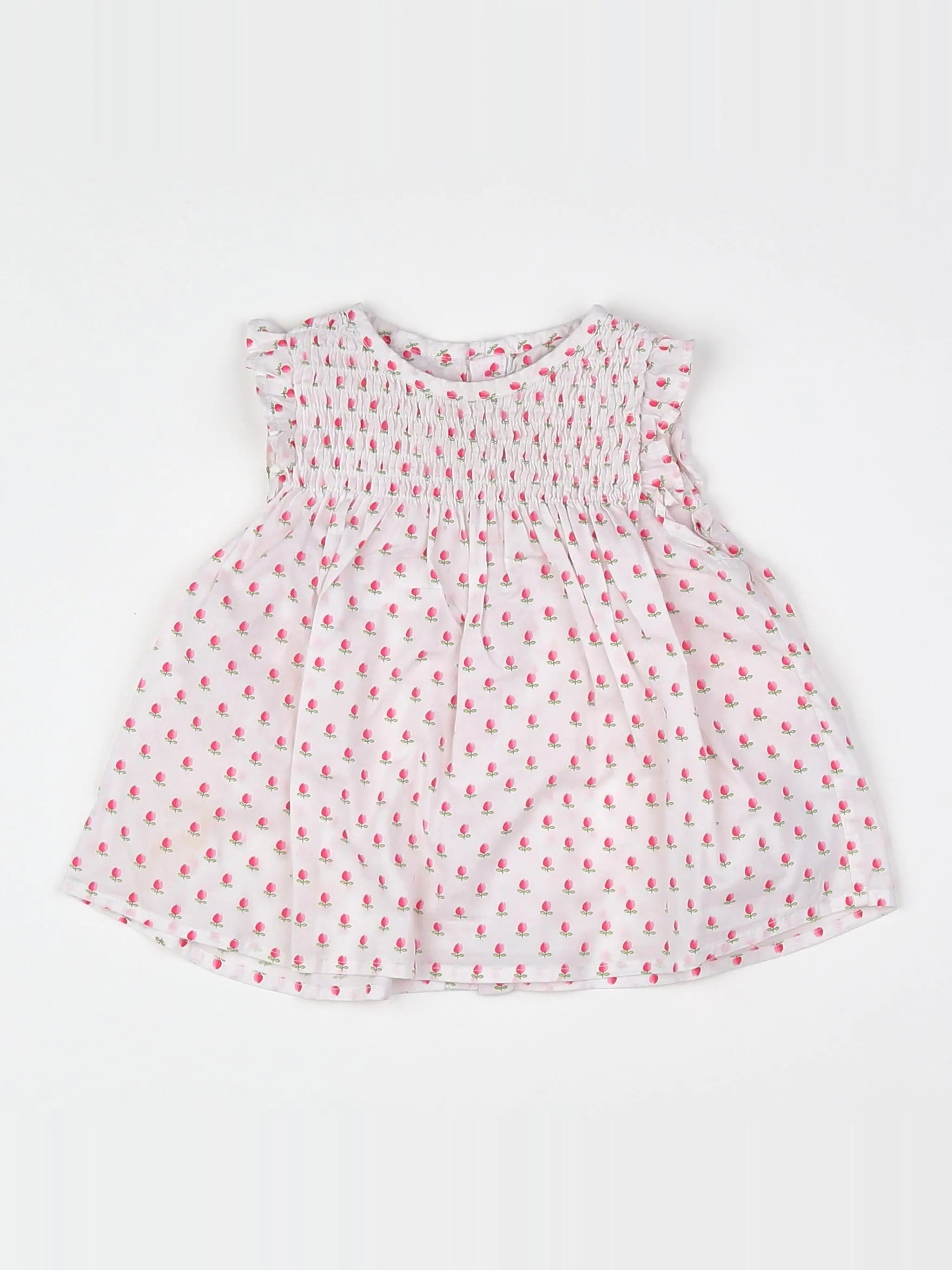 Jacadi - blouse blanc, rose - 12 mois