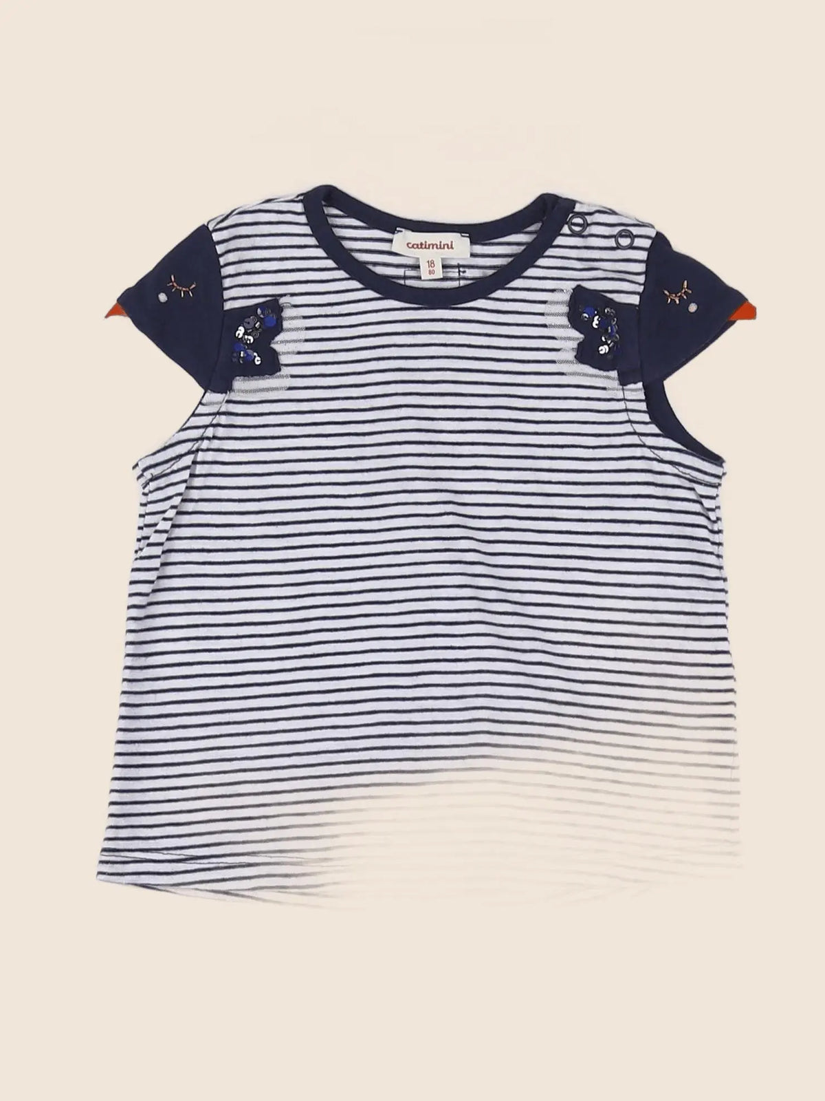 IKKS - tee-shirt bleu - 18 mois