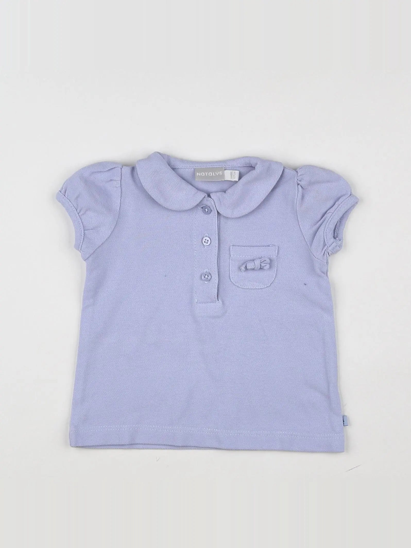 Natalys - polo bleu - 6 mois