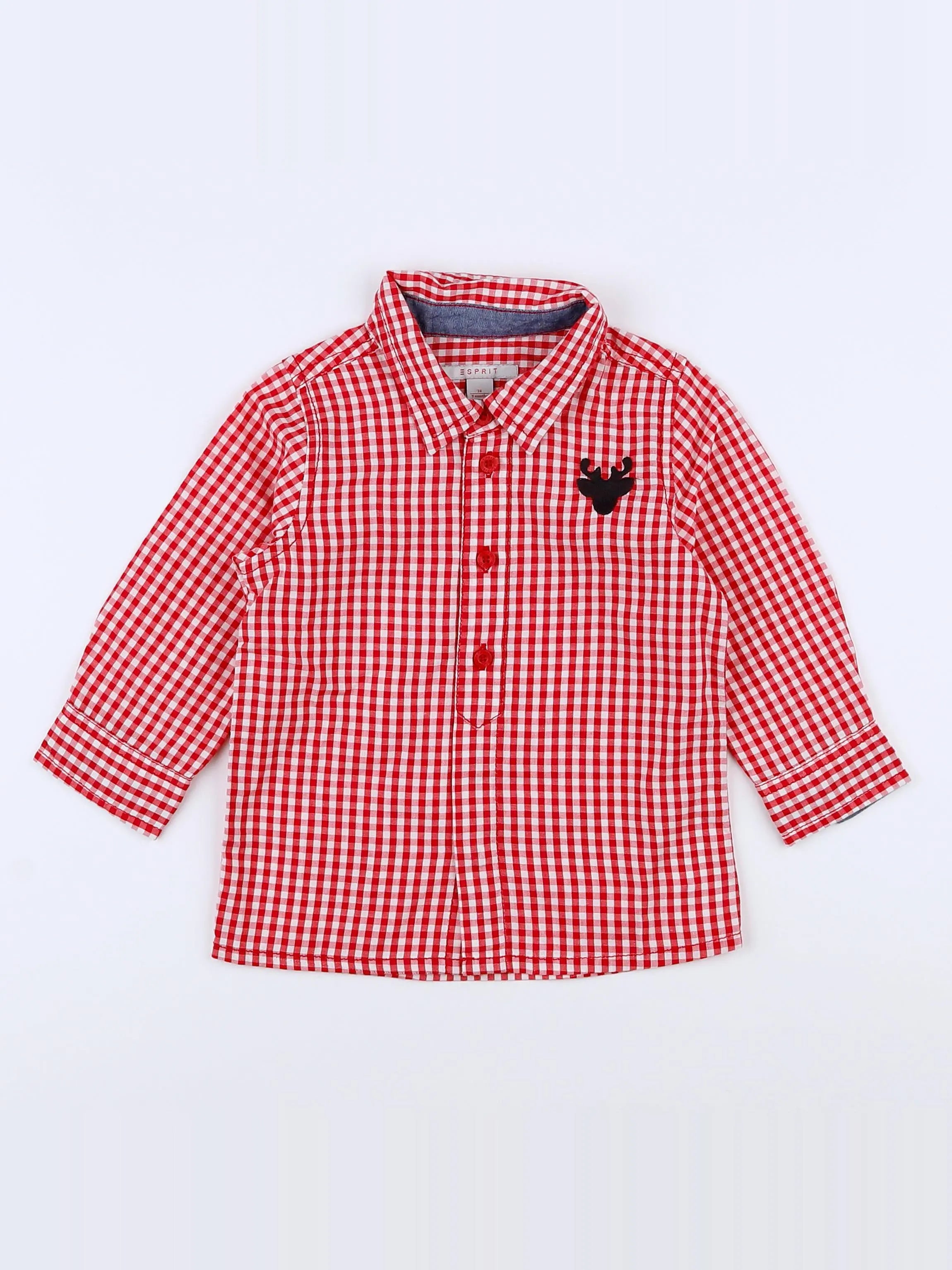 Esprit - chemise blanc, rouge - 9 mois