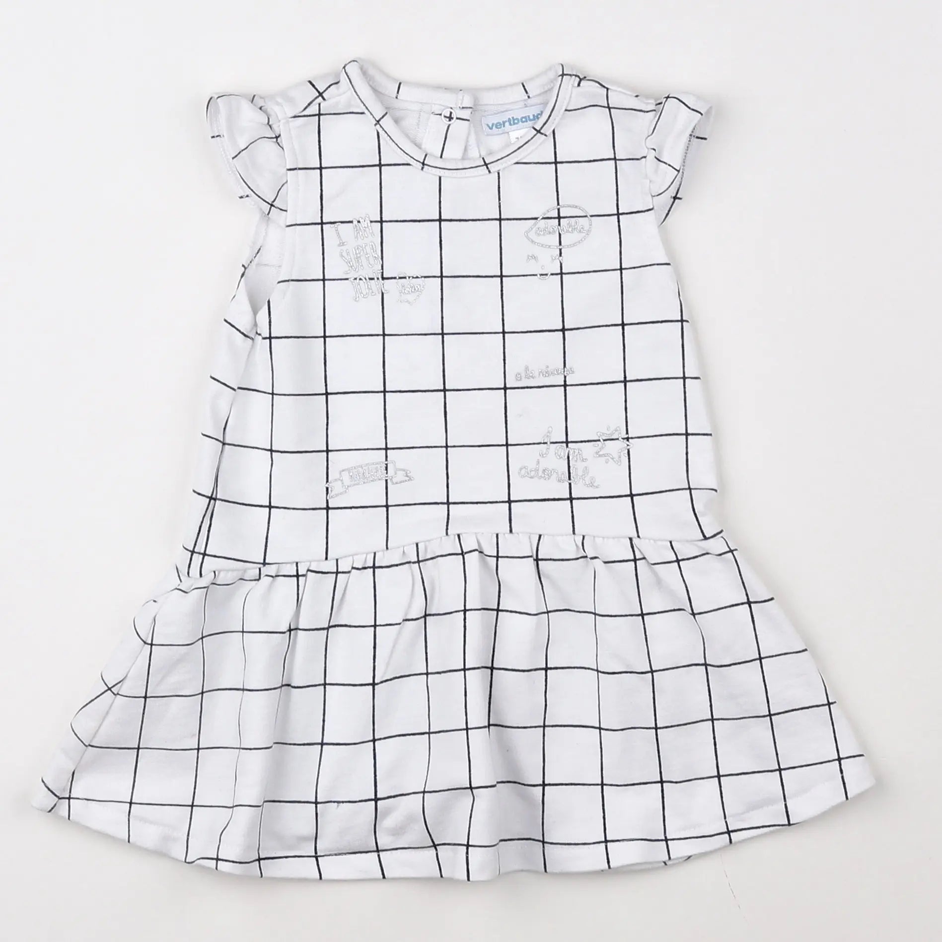 Vertbaudet - robe blanc - 12 mois