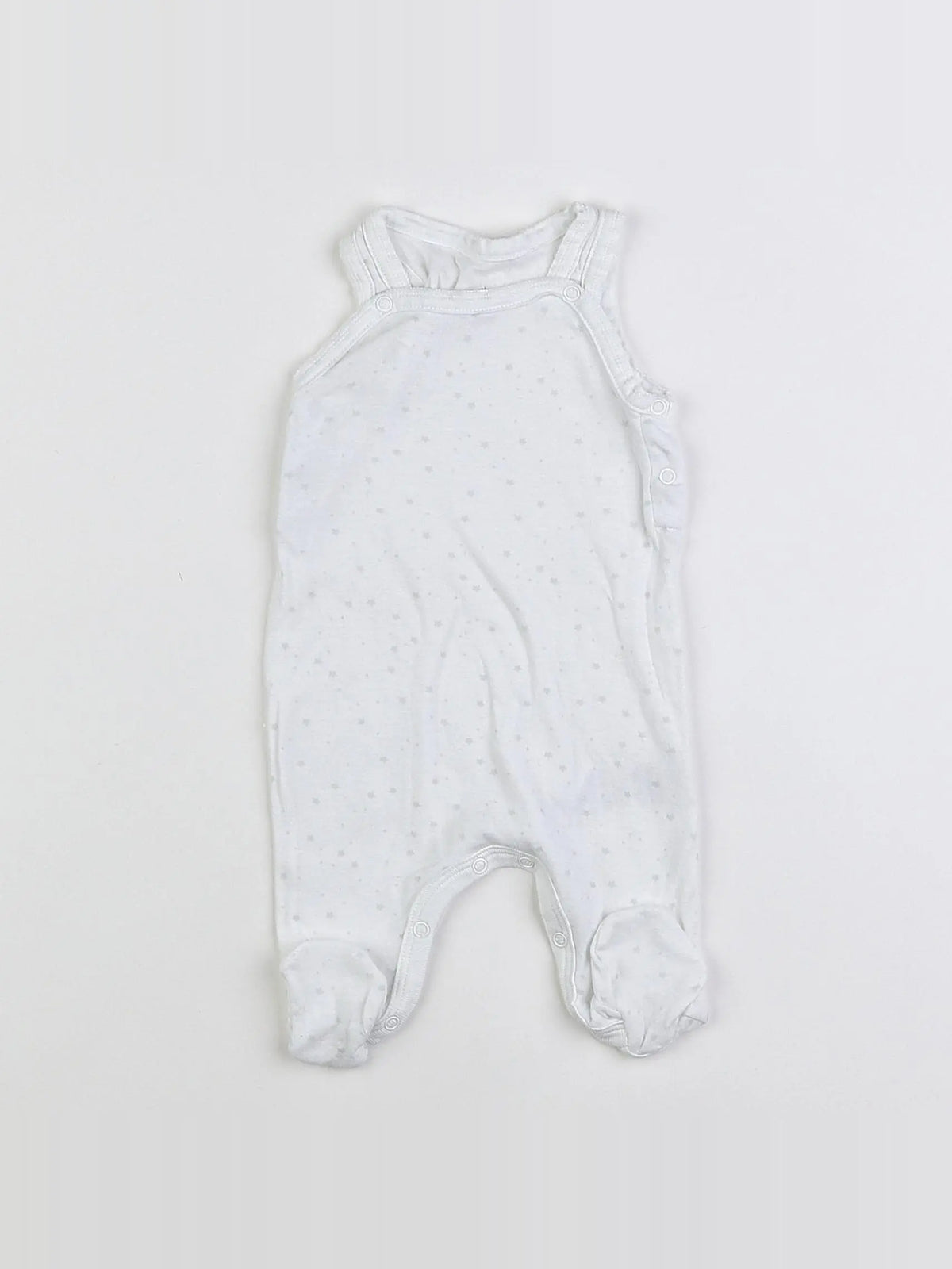 Petit Bateau - pyjama coton blanc - 0 mois