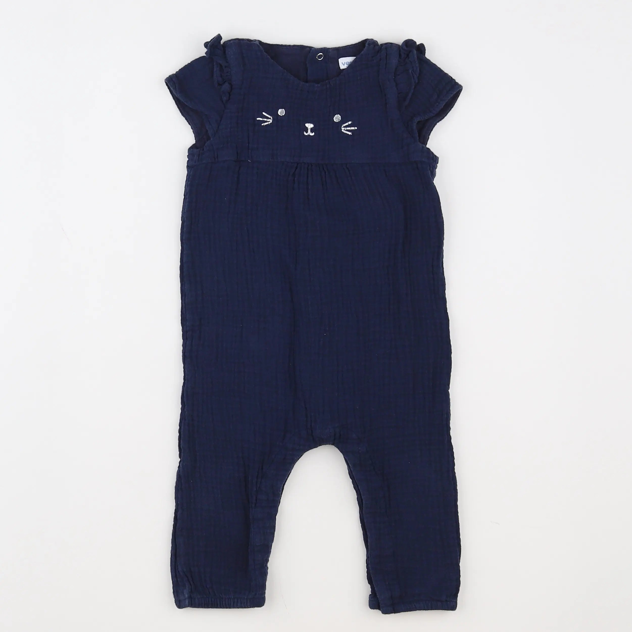 Vertbaudet - combinaison bleu - 9 mois