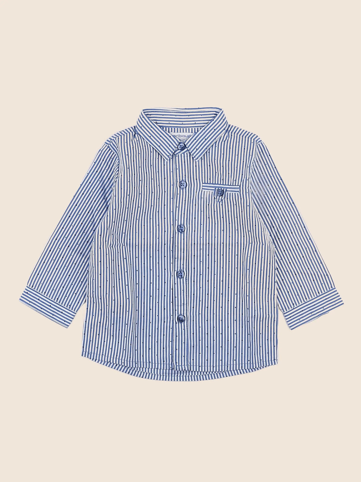 Vertbaudet - chemise bleu - 12 mois