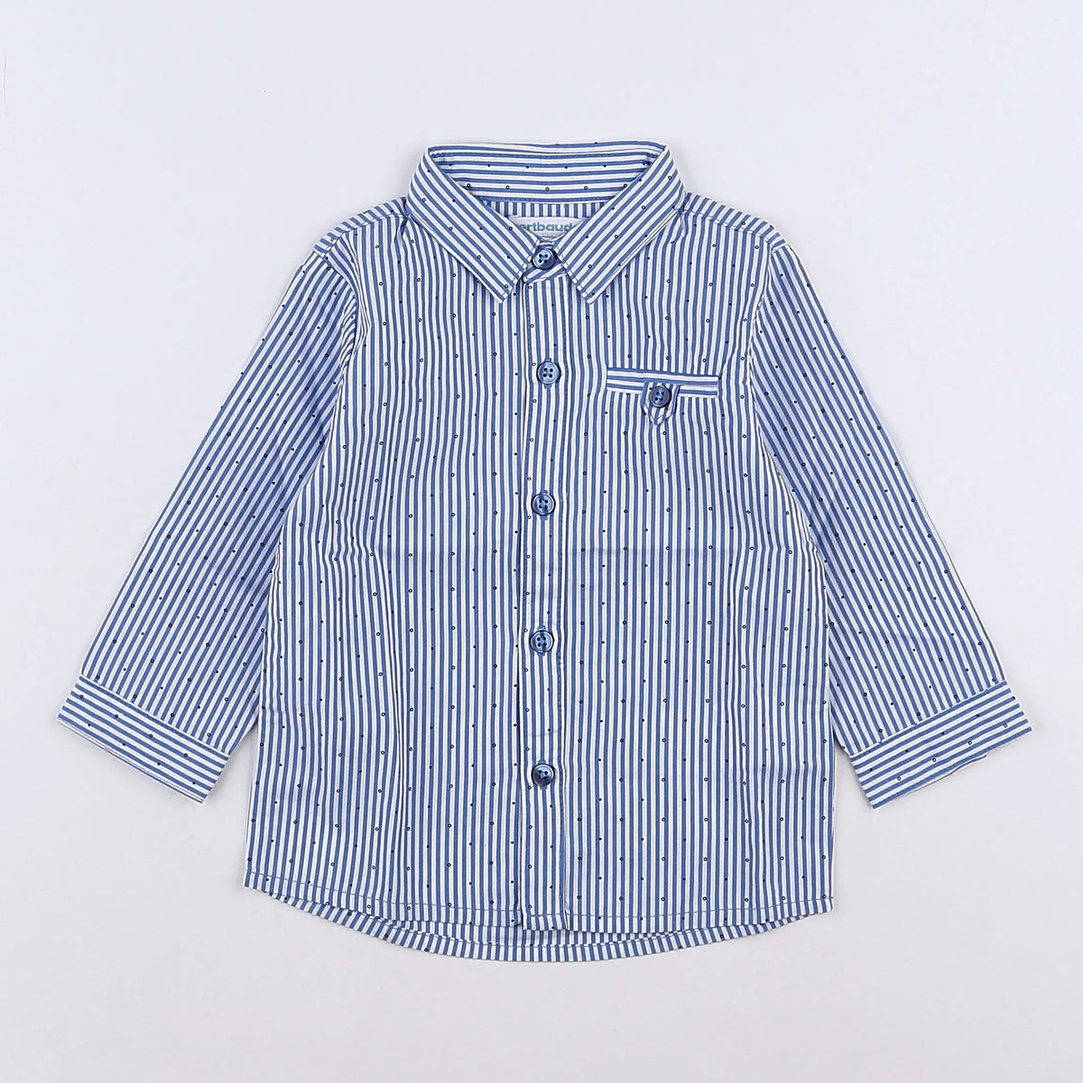 Vertbaudet - chemise bleu - 12 mois