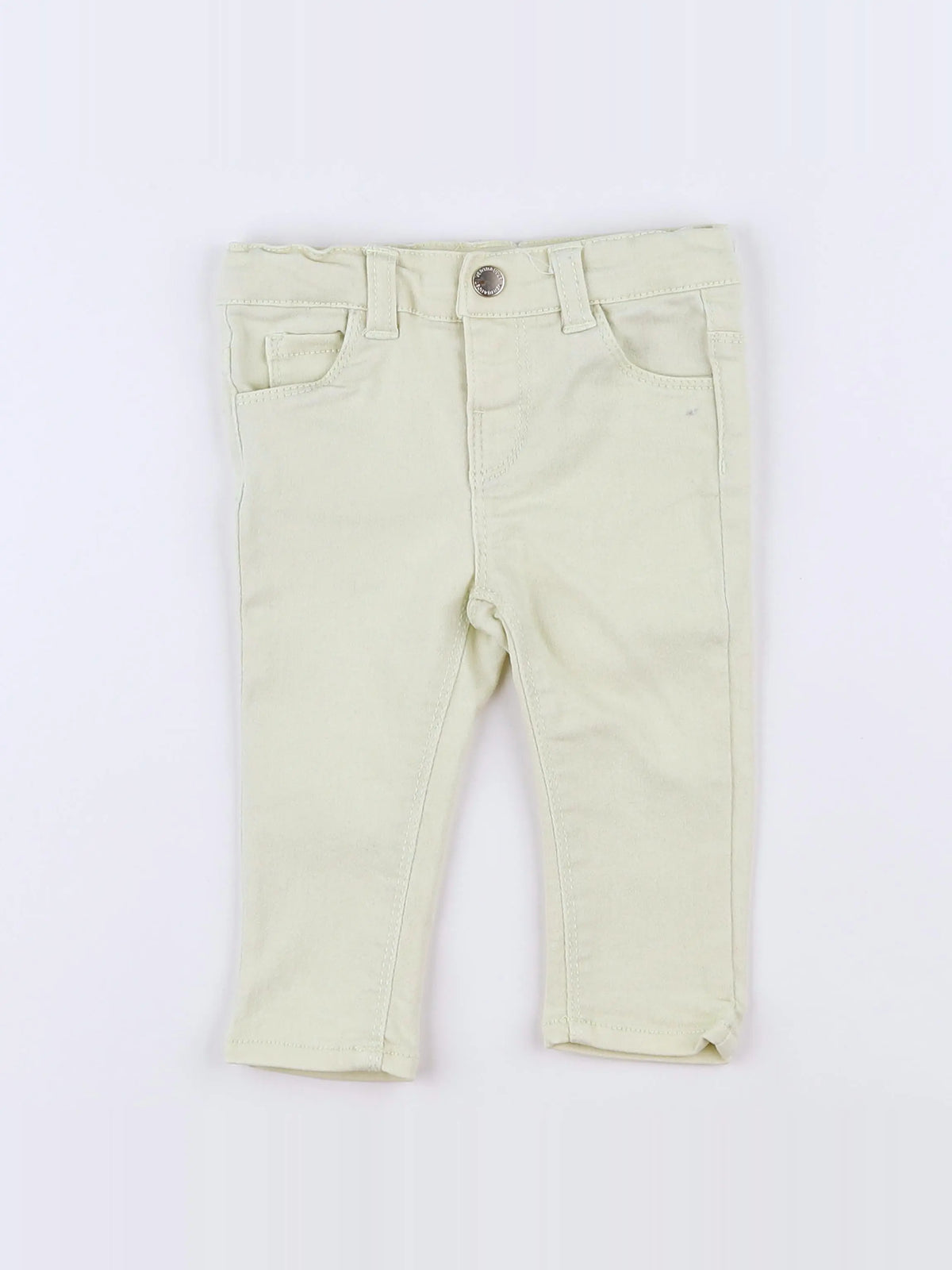 Vertbaudet - pantalon jaune - 9 mois