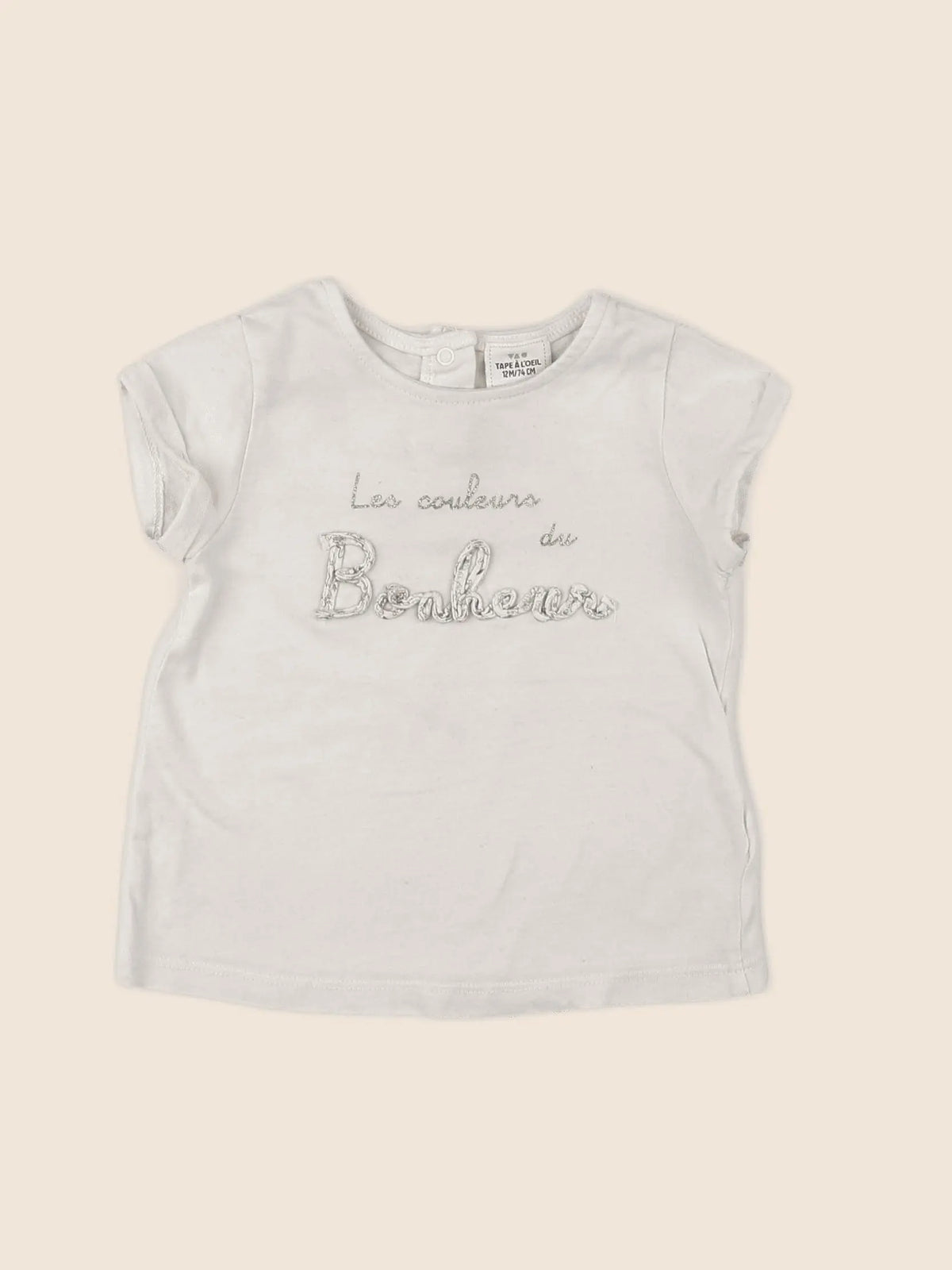 Tape à l'oeil - tee-shirt beige - 12 mois