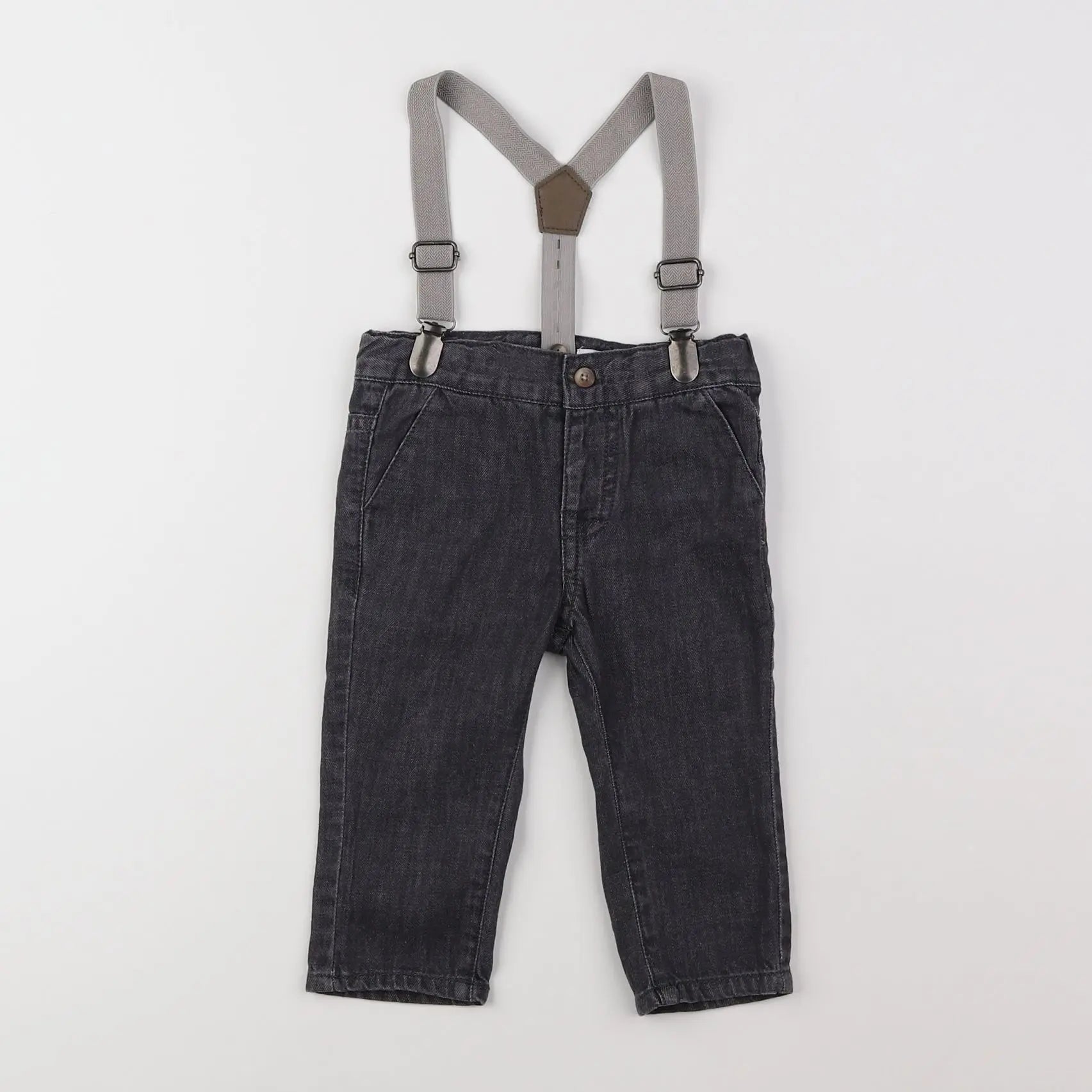 Vertbaudet - pantalon gris - 6 mois