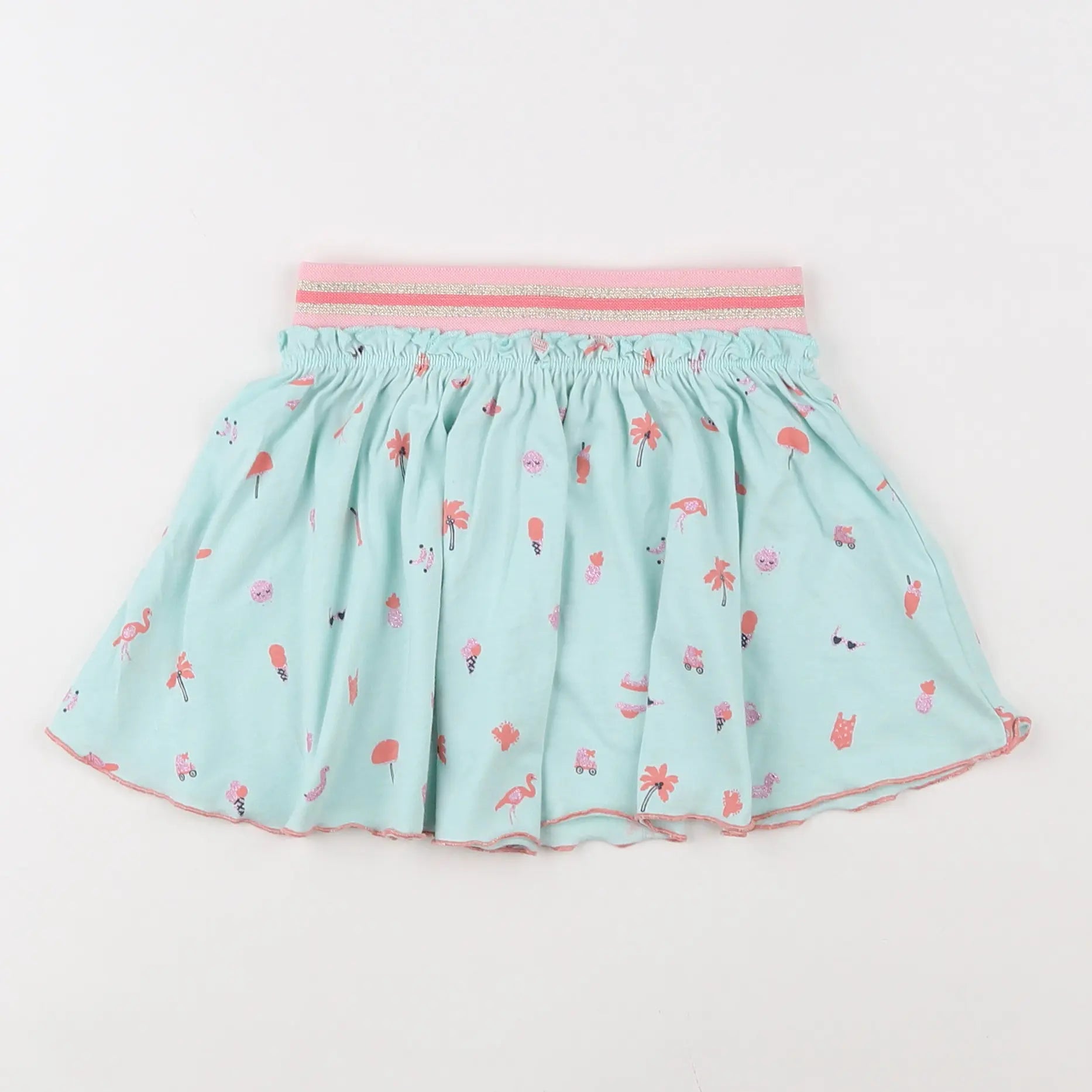 Vertbaudet - jupe rose, vert - 2 ans